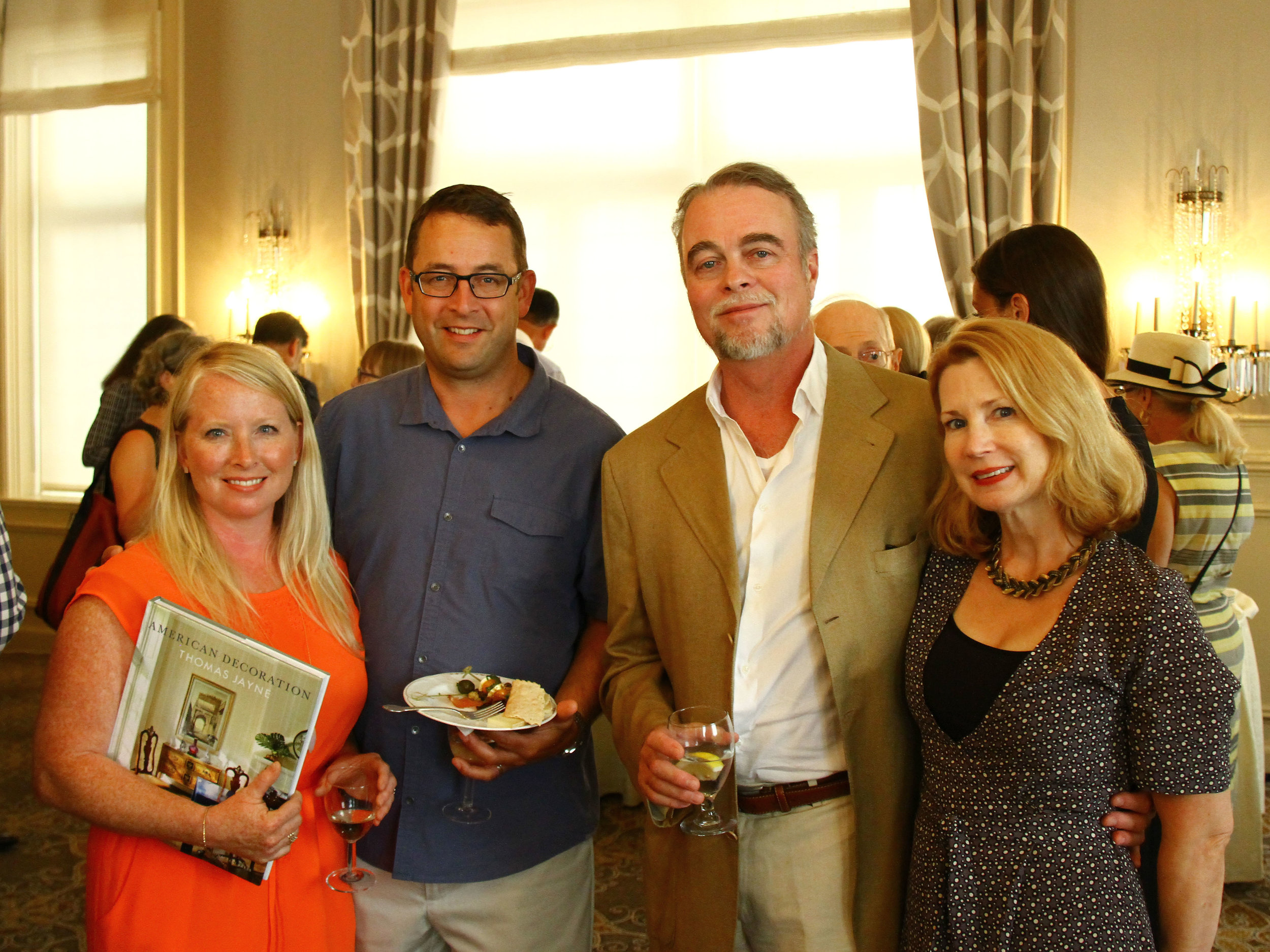 Walter and Vonda Moberg of Portland's Moberg Fireplaces (far right) with fellow attendees, Suffer Wait of Red Leaf Stonemasonry.