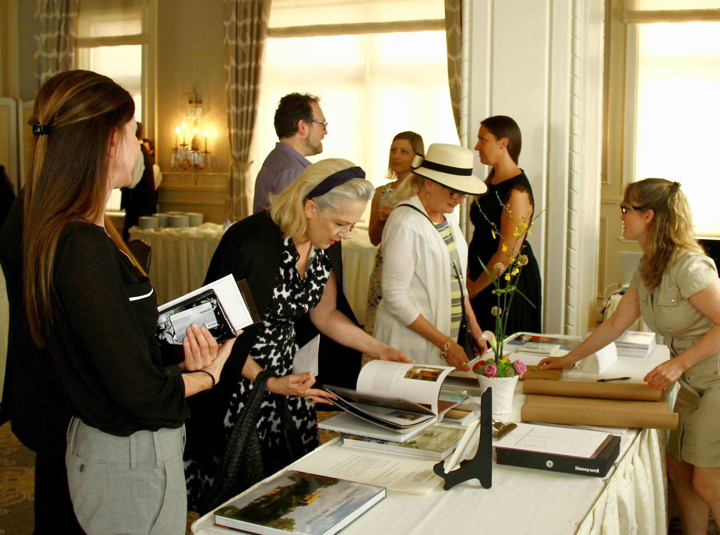 Thomas Jayne's sumptuous interiors inspired more than one audience member to buy his book after his lecture.