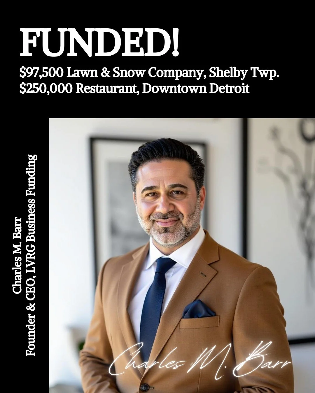 FUNDED!

Two weeks into January and we're full speed ahead financing Michigan businesses.

$97,500 - Shelby Township Lawn &amp; Snow Company - Immediate Cash

$250,000 - Downtown Detroit Restaurant - Bank Line of Credit

Real Michigan businesses. Rea