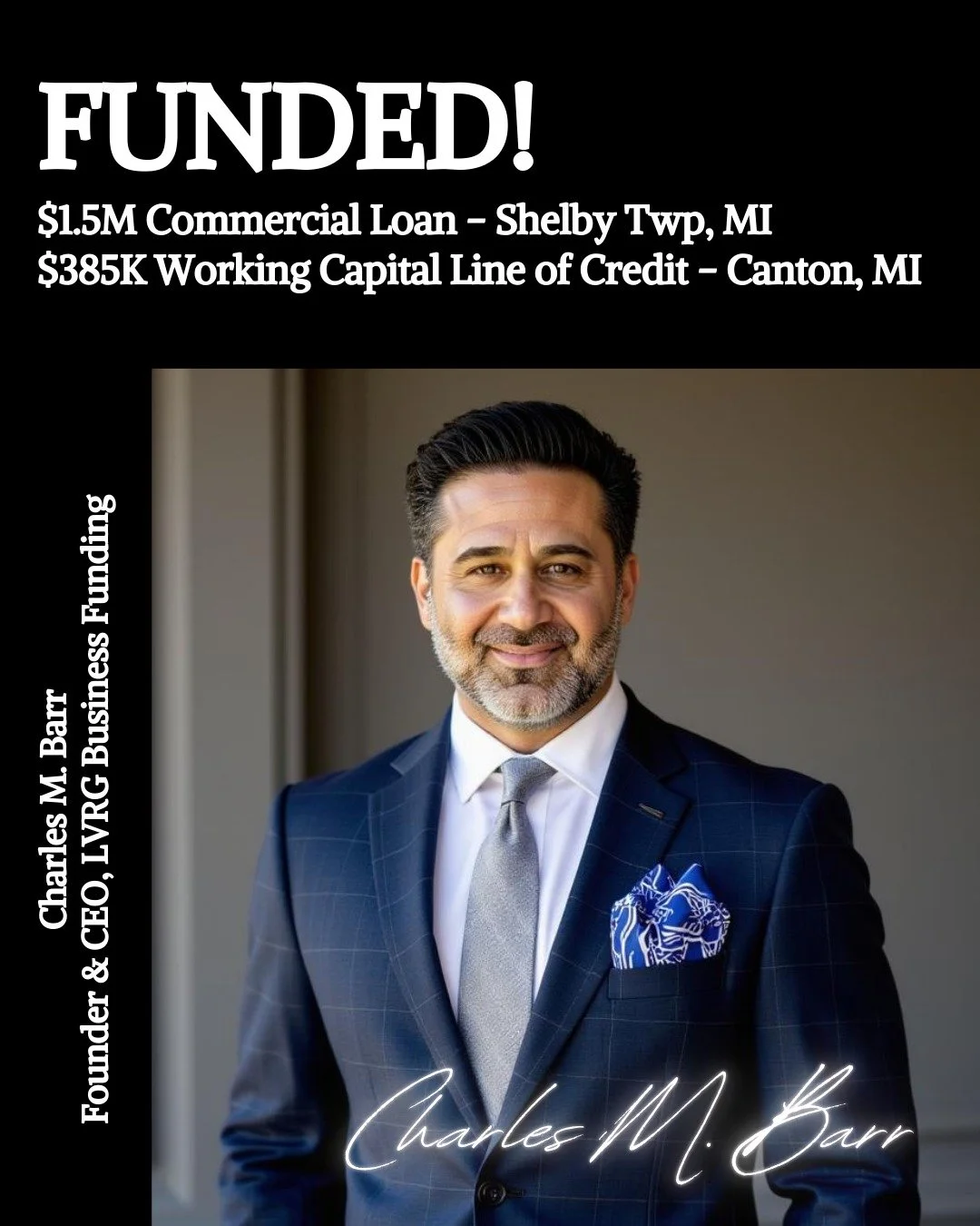 Starting February strong!

$1.5M Commercial Loan - Shelby Twp, MI
$385K Working Capital Line of Credit - Canton, MI

Real Michigan businesses. Real capital. Real results.

If it has to do with business financing in Michigan, it has to do with us!

Ch
