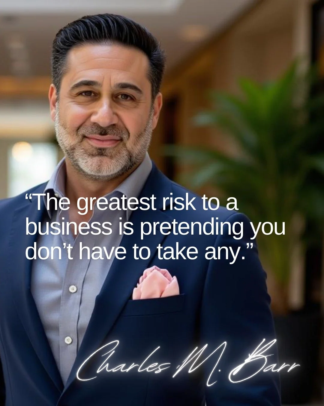 &ldquo;The greatest risk to a business is pretending you don&rsquo;t have to take any.&rdquo;

&mdash; Charles M. Barr
CEO, LVRG Business Funding