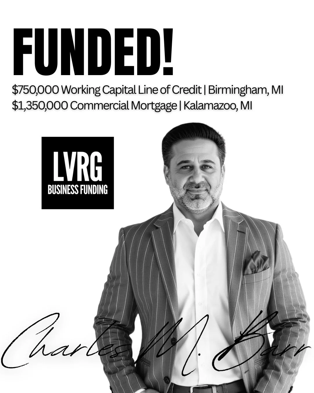 Two more closings to wrap up the week.

Deal No. 1 &mdash; A $750,000 working capital line of credit for a Birmingham med spa. Liquidity on demand. The flexibility to operate and grow without constraint.

Deal No. 2 &mdash; A $1,350,000 commercial mo