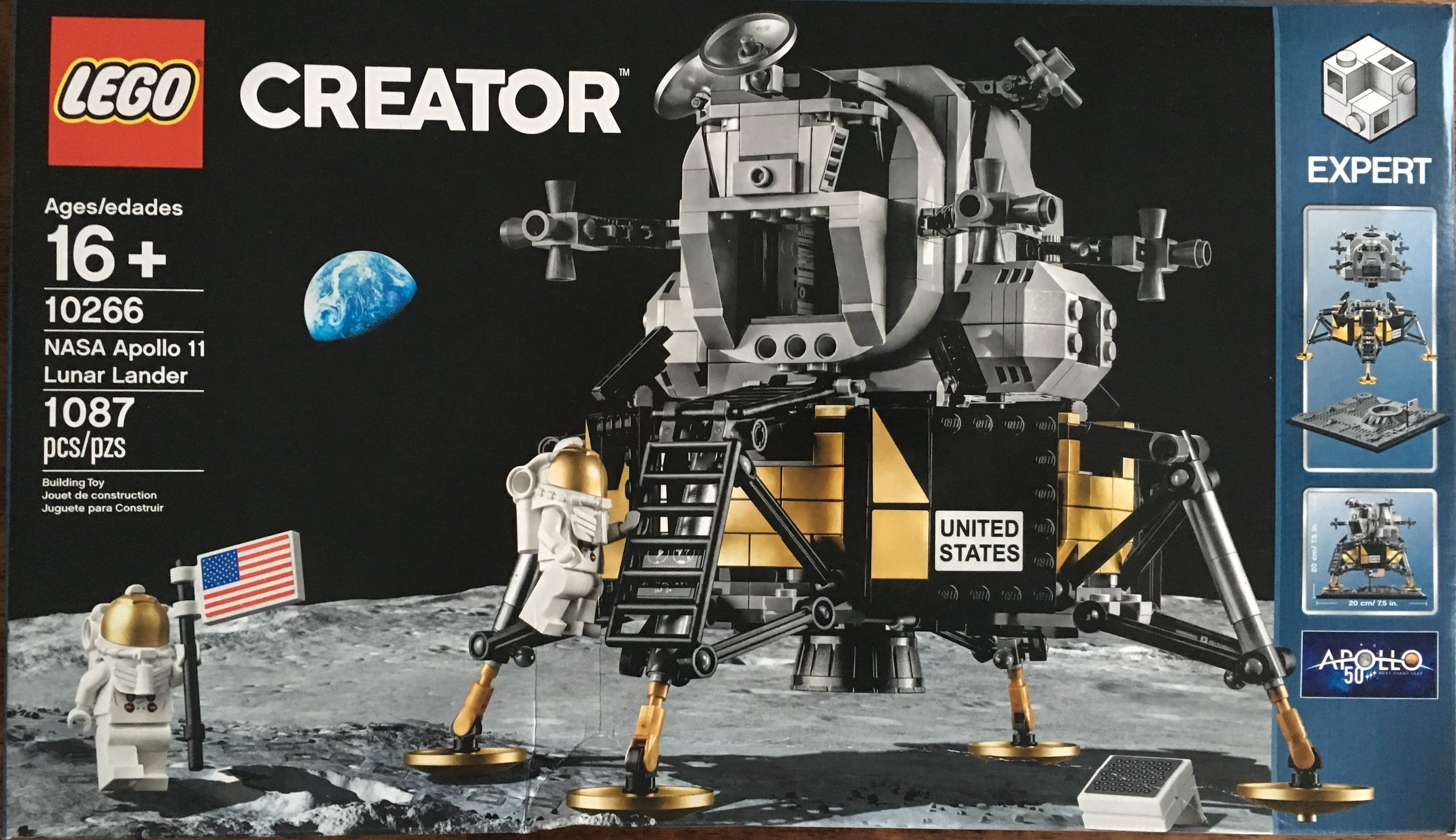 Aftensmad ulæselig offentlig Set Review - #10266-1: NASA Apollo 11 Lunar Lander - Creator Expert —  Bricks for Bricks