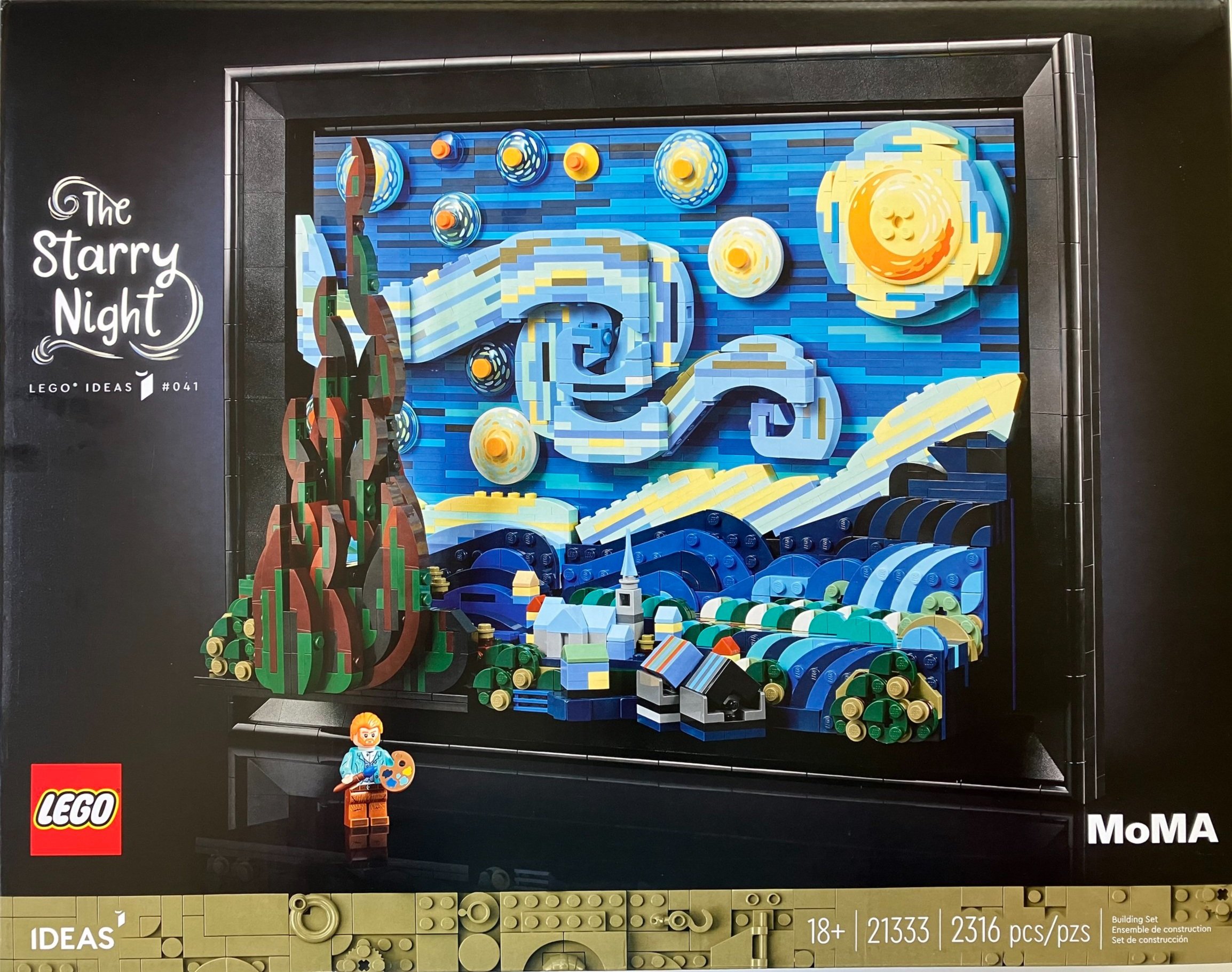 Wallmounted Display Case for LEGOVincent Van Gogh