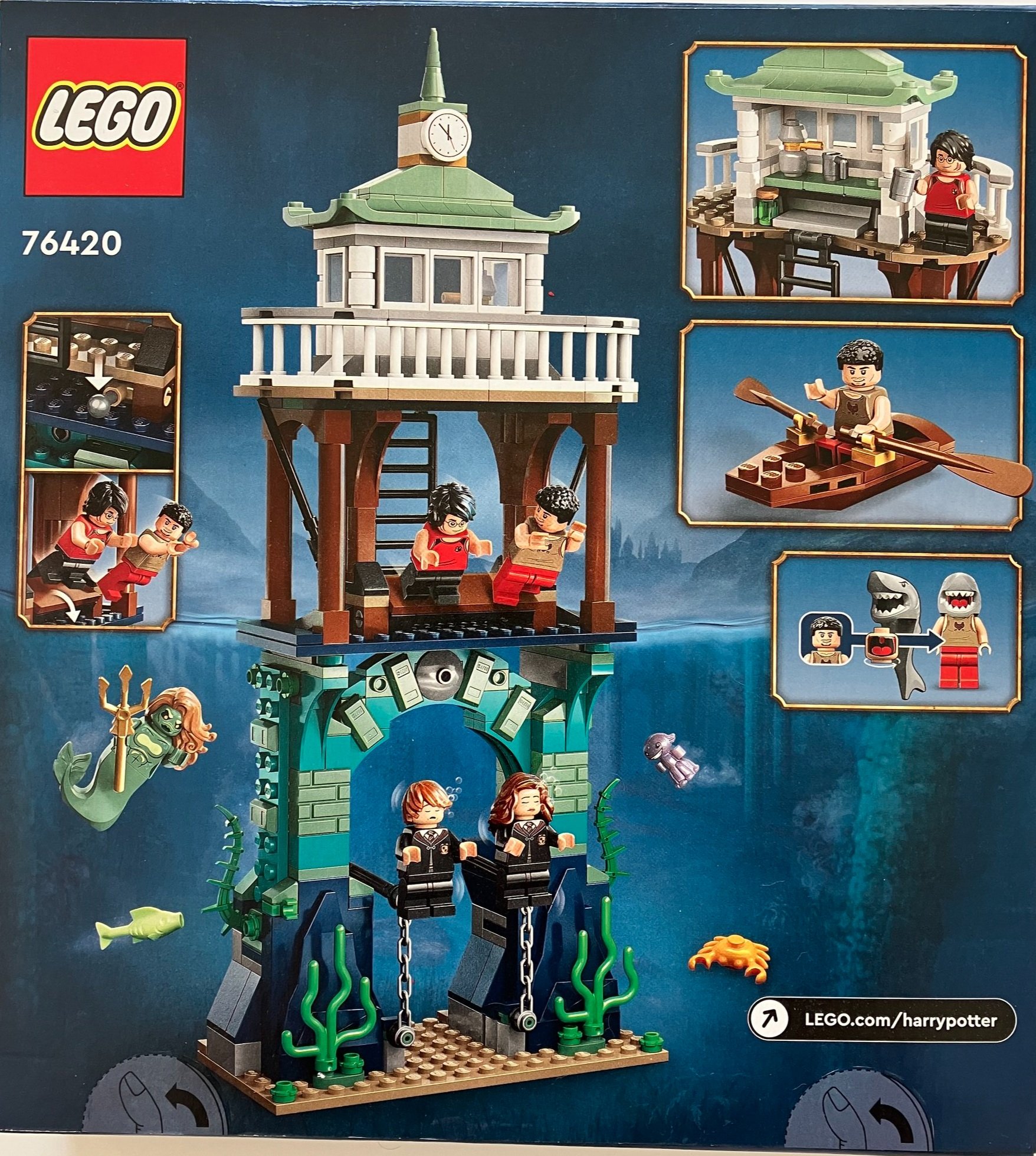 LEGO Harry Potter Triwizard Tournament: The Black Lake Building Toy 76420 -  Goblet of Fire Toy Set with Harry, Hermione, and Ron Mini Figures, Magical