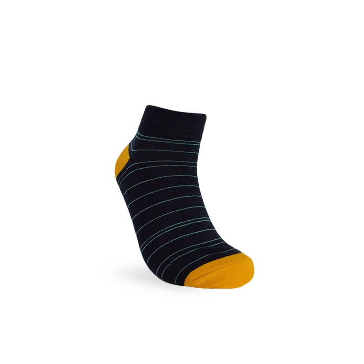 Blue Stripe Navy and Orange Ankle Socks | Urban Drawer