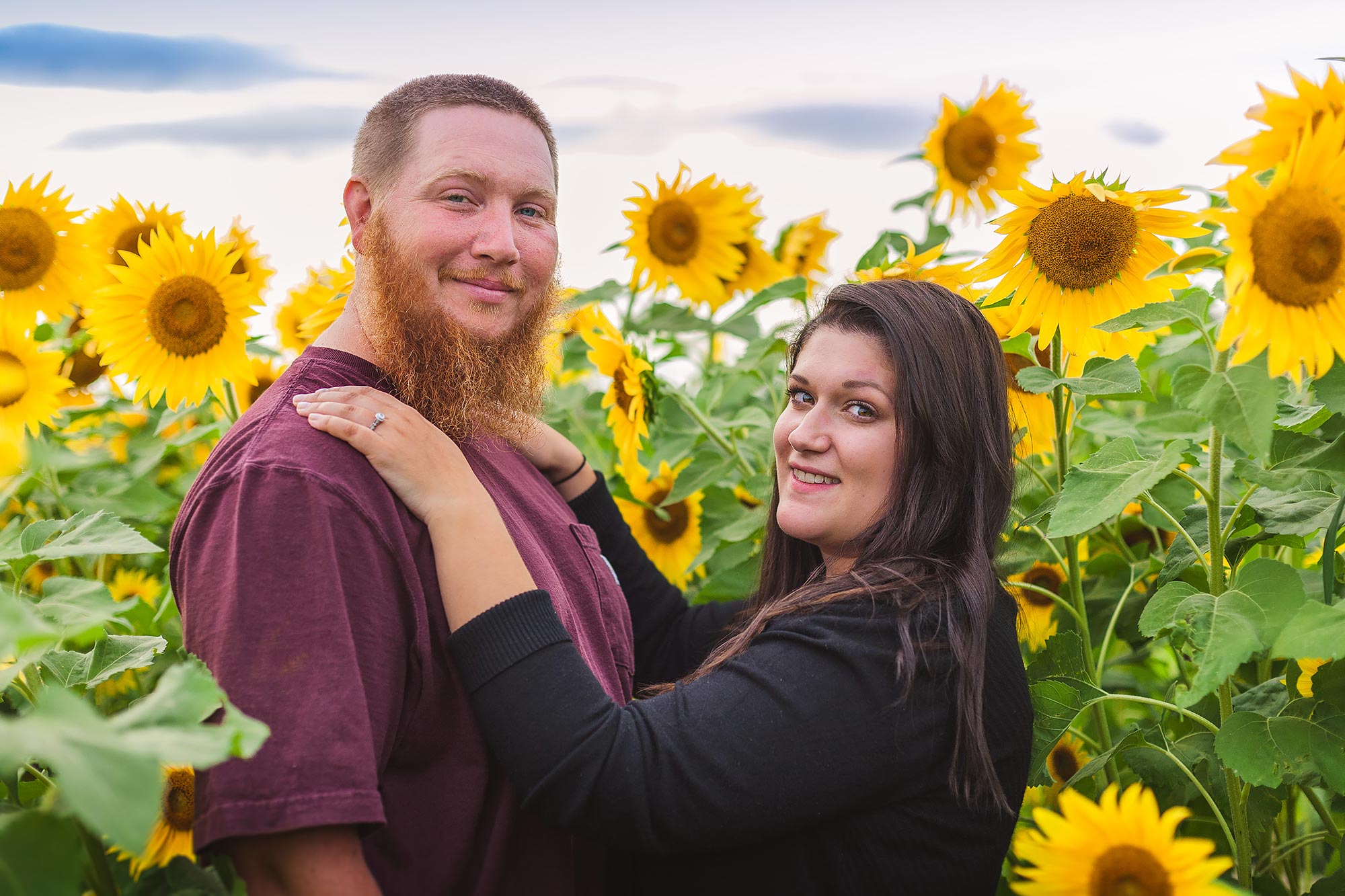 Boston Sunflower Engagement | Stephen Grant Photography