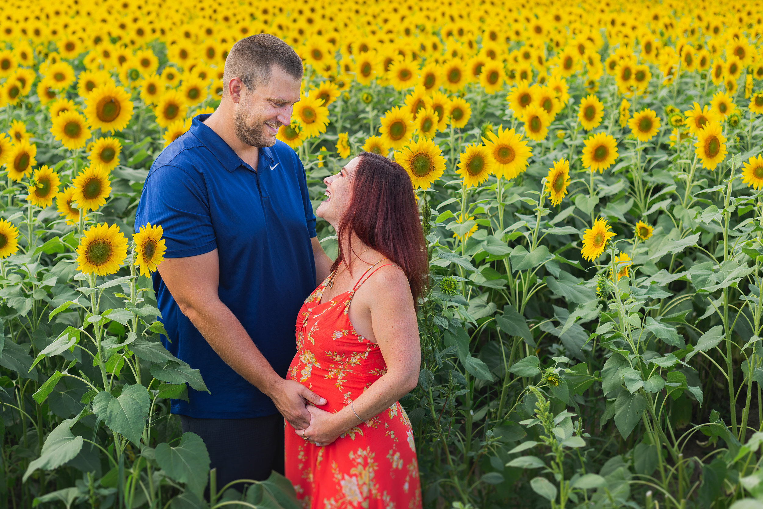 Colby Farm Sunflower Mini-Session Maternity Portrait | Stephen Grant Photography