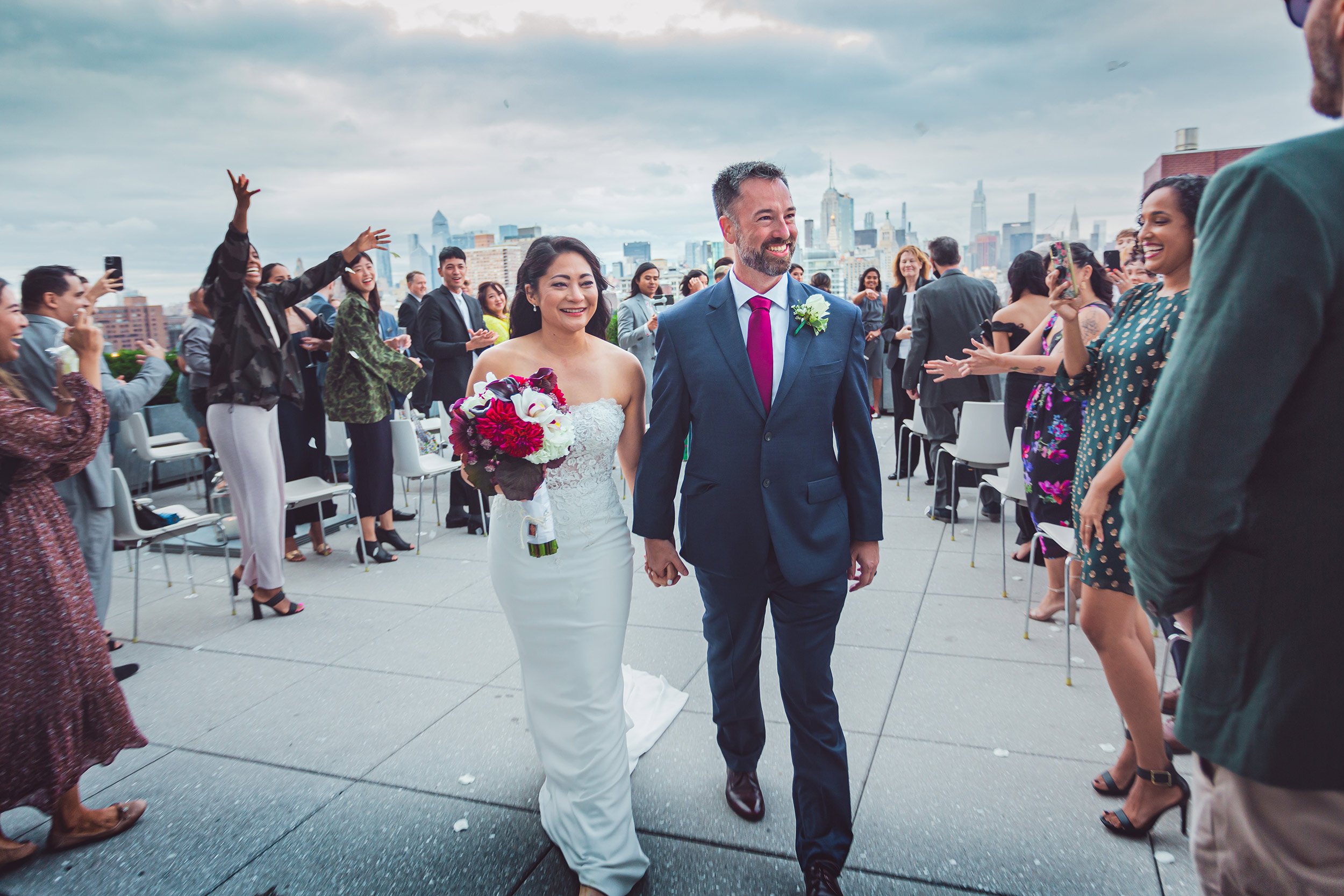 Public Hotel Wedding Rooftop Ceremony - Stephen Grant Photography