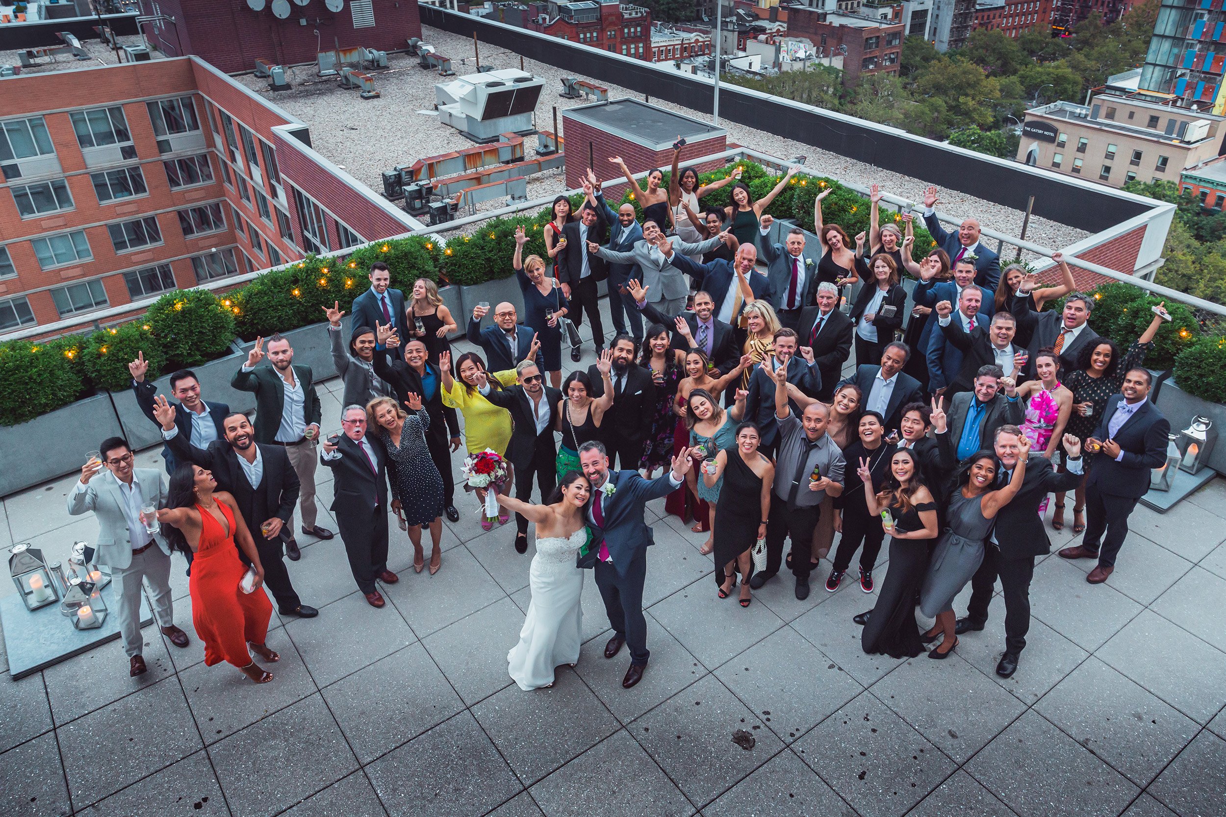 Public Hotel Wedding Rooftop Ceremony - Stephen Grant Photography