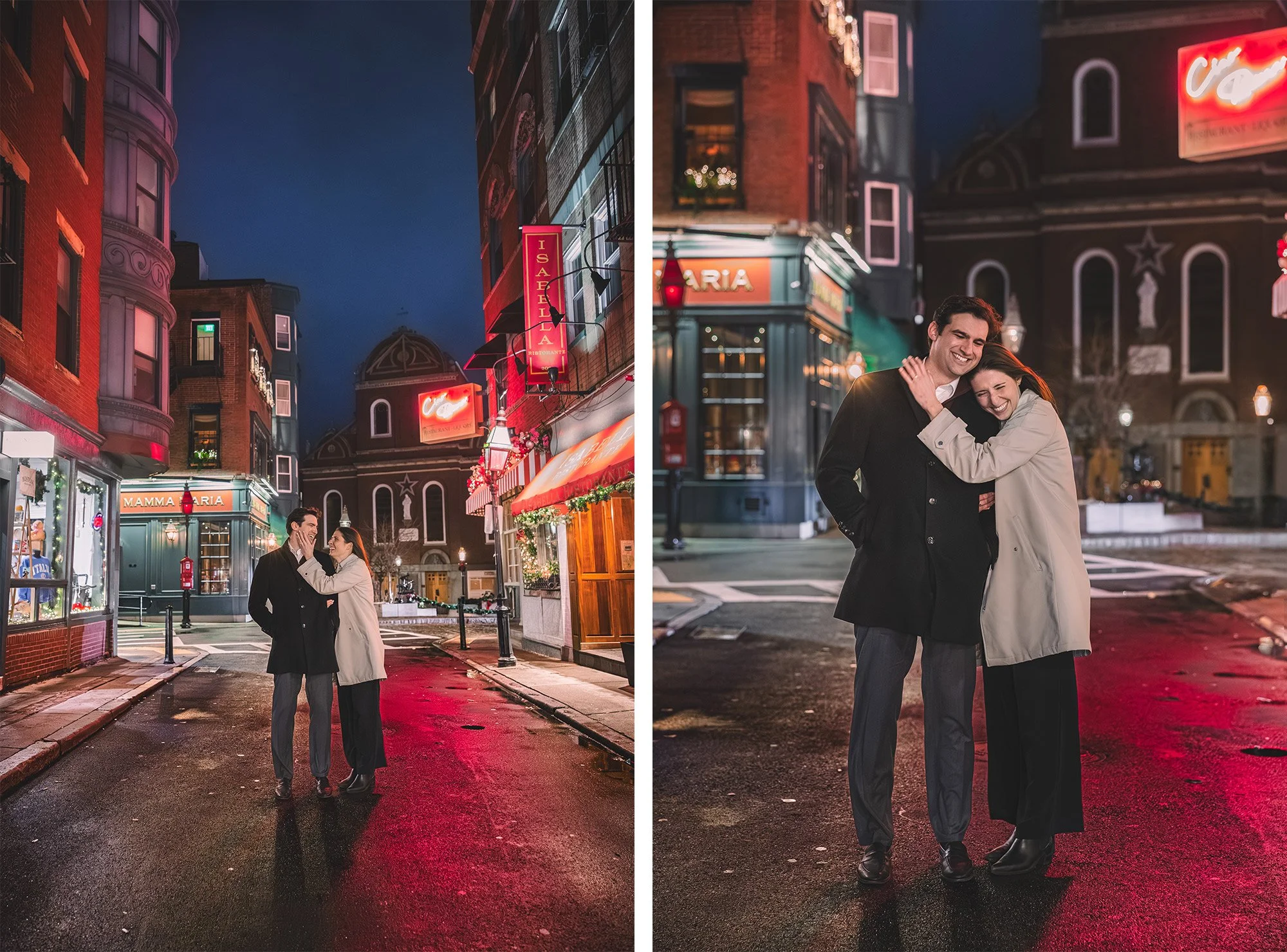 Boston Nighttime Engagement Proposal  | Stephen Grant Photography