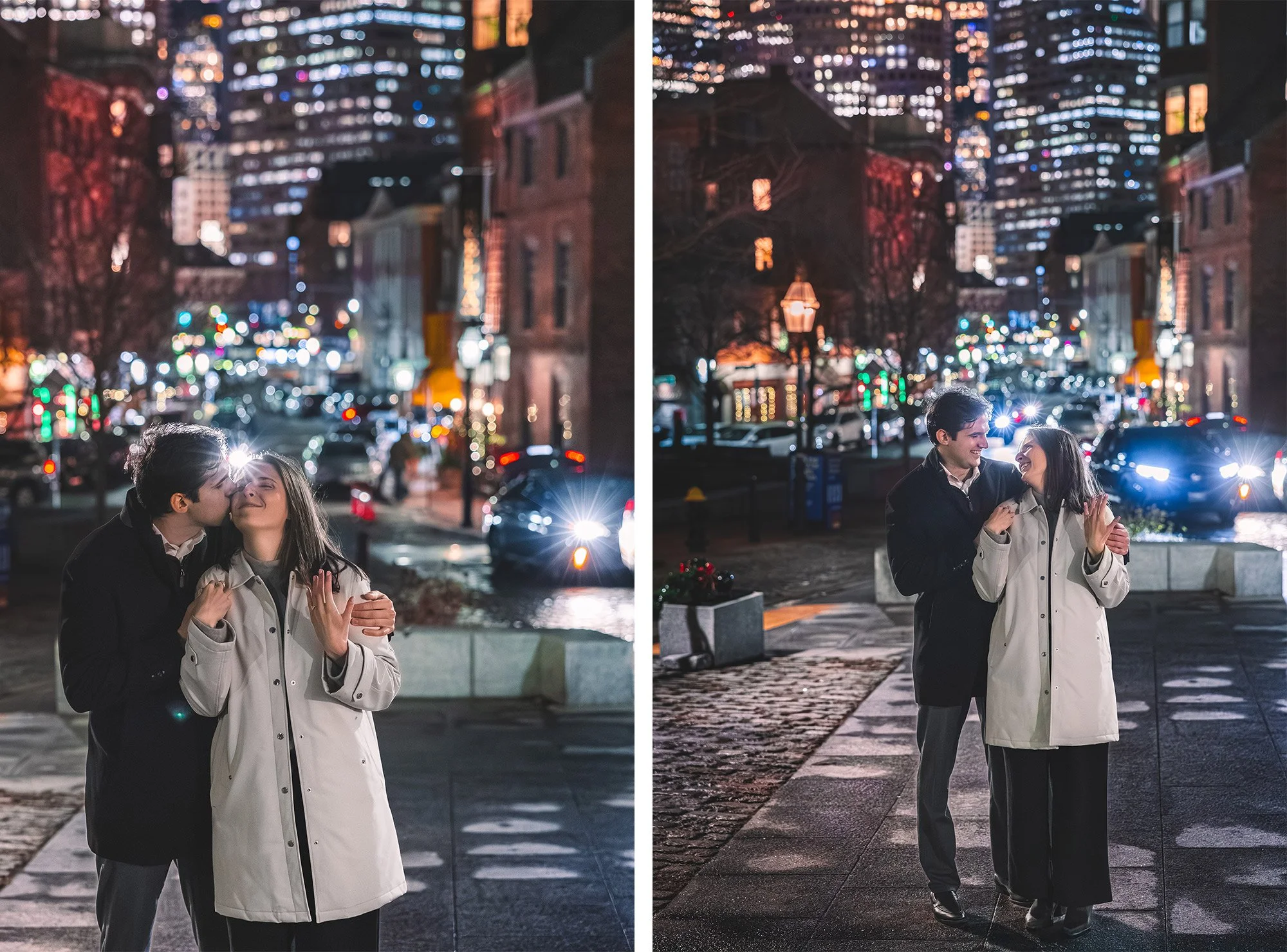 Boston Nighttime Engagement Proposal  | Stephen Grant Photography