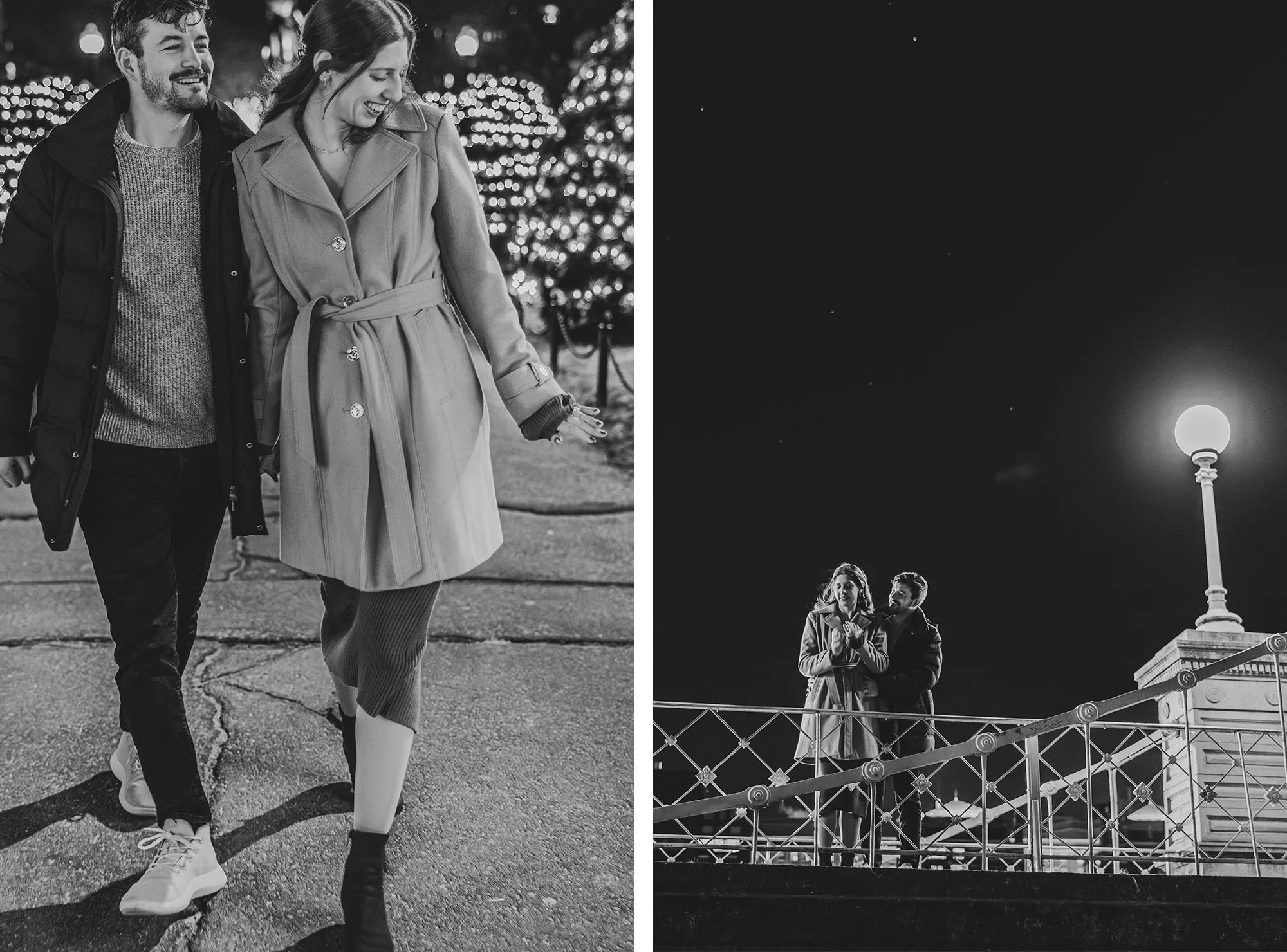 Boston Public Garden Nighttime Engagement Proposal | Stephen Grant Photography