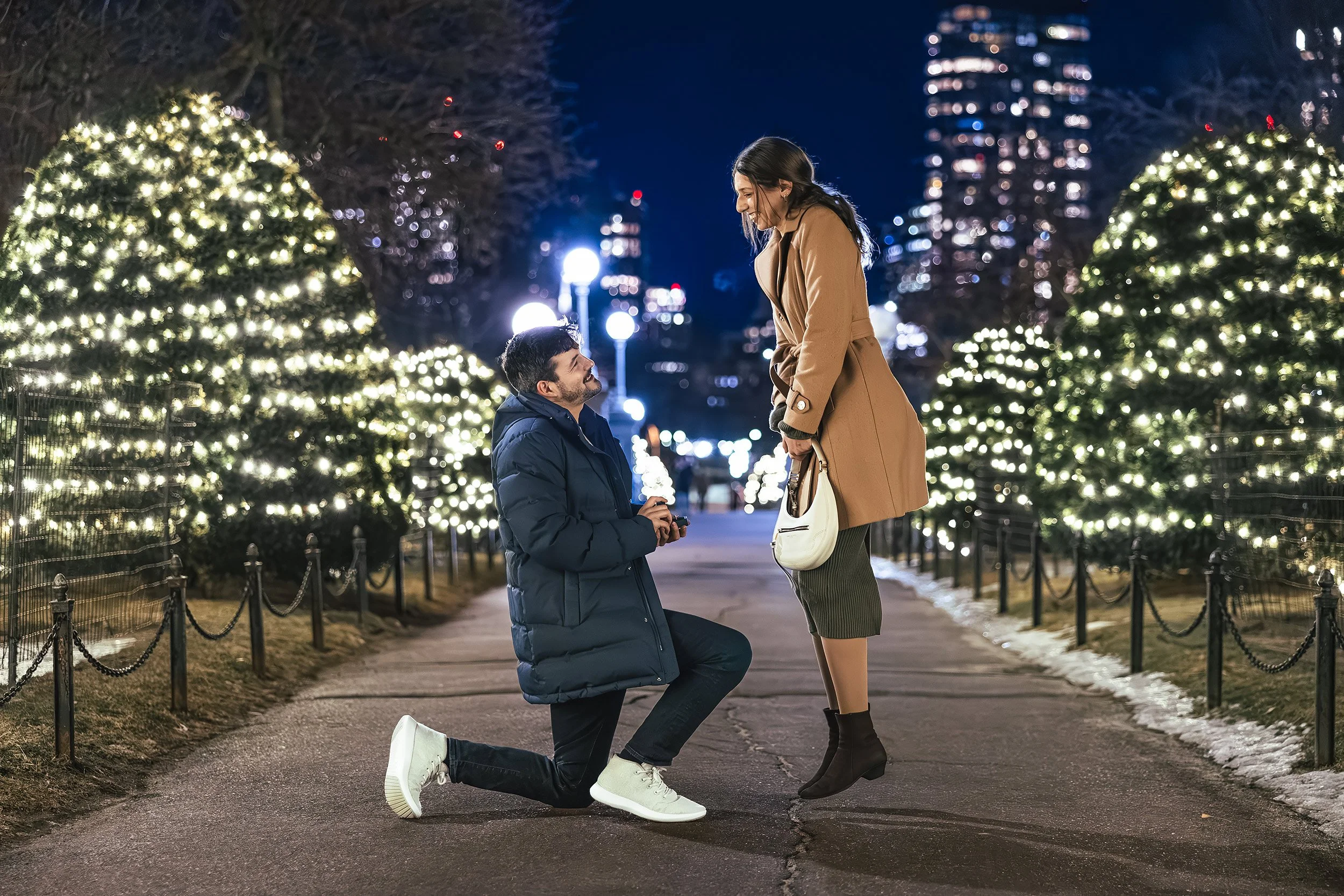 Boston Public Garden Surprise Engagement Proposal
