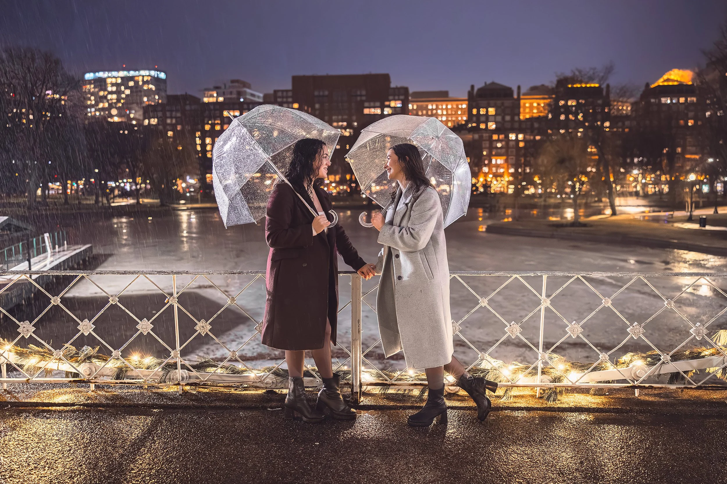 Boston Public Garden Engagement Proposal At Night | Stephen Grant Photography