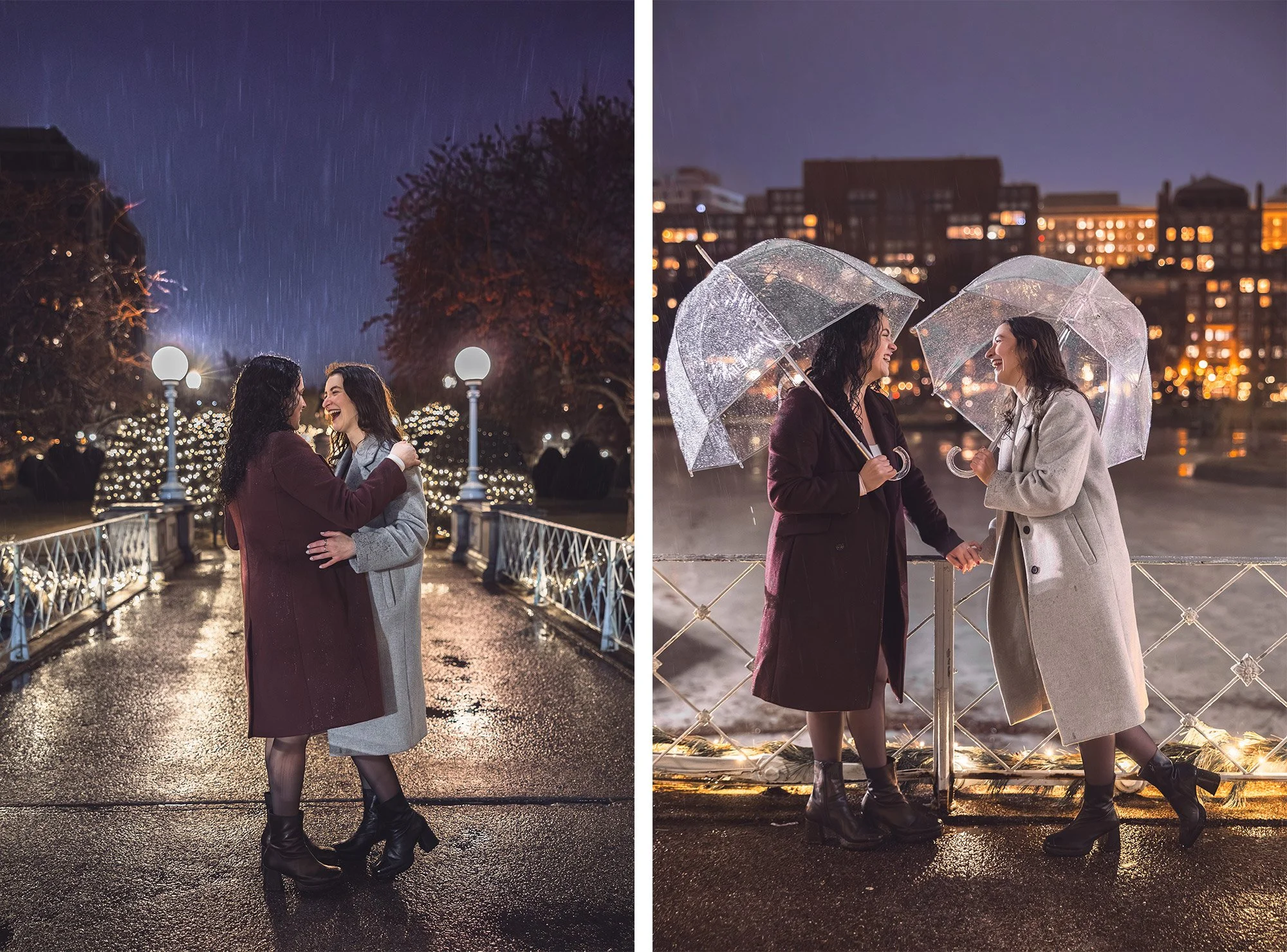 Boston Public Garden Engagement Proposal At Night | Stephen Grant Photography