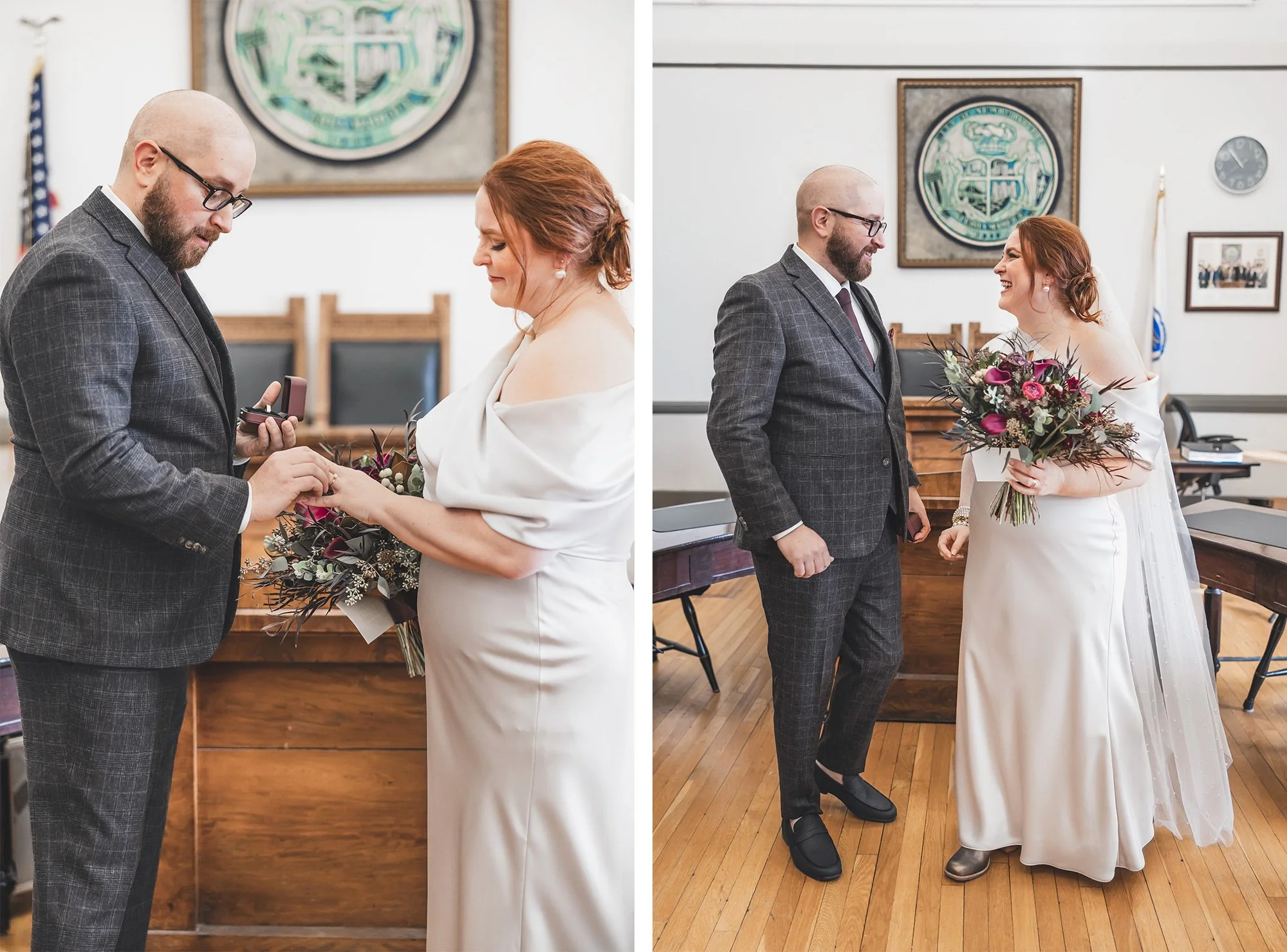 Newburyport City Hall Civil Wedding Ceremony | Stephen Grant Photography