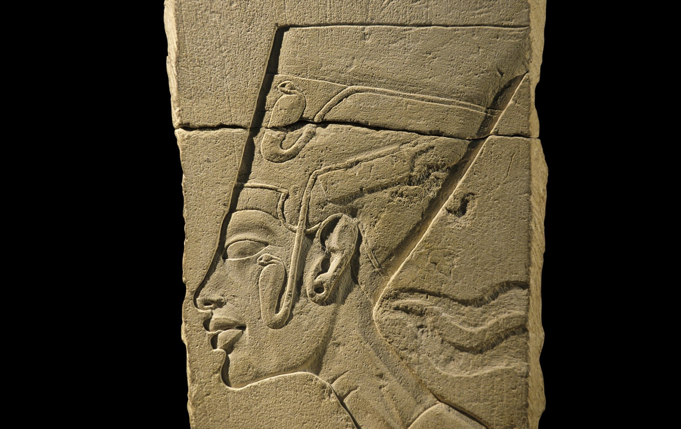 Nicholas Reeves believes that the original owner of Tutankhamun's tomb was Queen Nefertiti, famed for the 3,300-year-old bust, discovered in 1912 and now in Berlin. She was the primary wife of the Pharaoh Akhenaten; a true individual who pursued a personal vendetta against the state god, Amun, in favour a previously little-mentioned deity, the Aten, symbolised by the sun-disc. The change back to a normal state of affairs began after Akhenaten's death, with his successor, Smenkhare. Reeves believes that this pharaoh is actually Nefertiti, who had changed her name upon succession. Pictured is a portrait of Nefertiti wearing her distinctive flat-topped, tall crown. Photo: Kenneth Garrett.