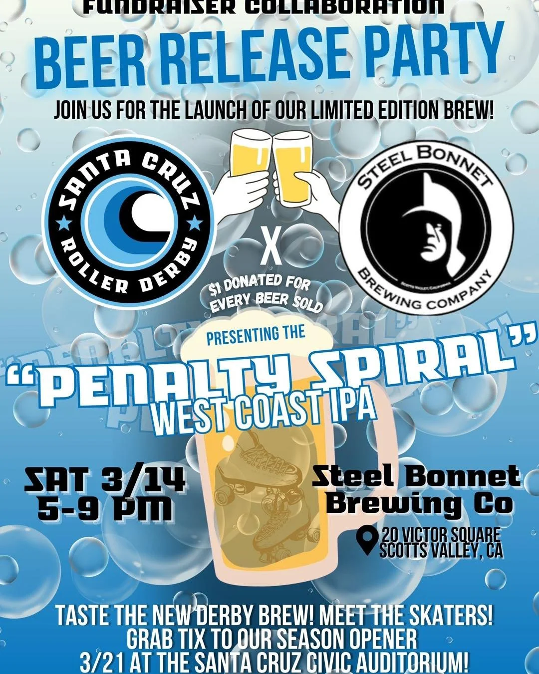 SC Roller Derby's "Penalty Spiral" WCIPA Release Party!