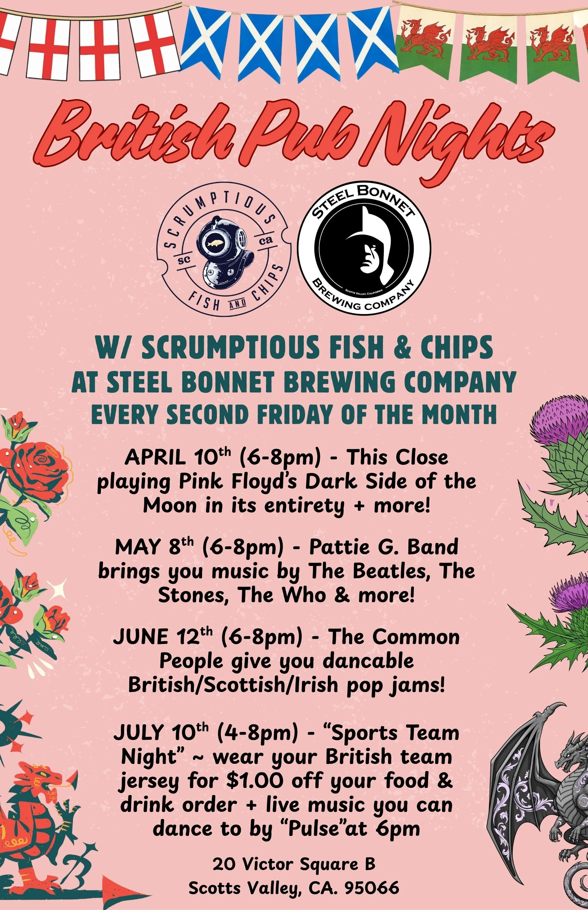 British Pub Night feat. Pattie G. Band doing British Rock Covers!