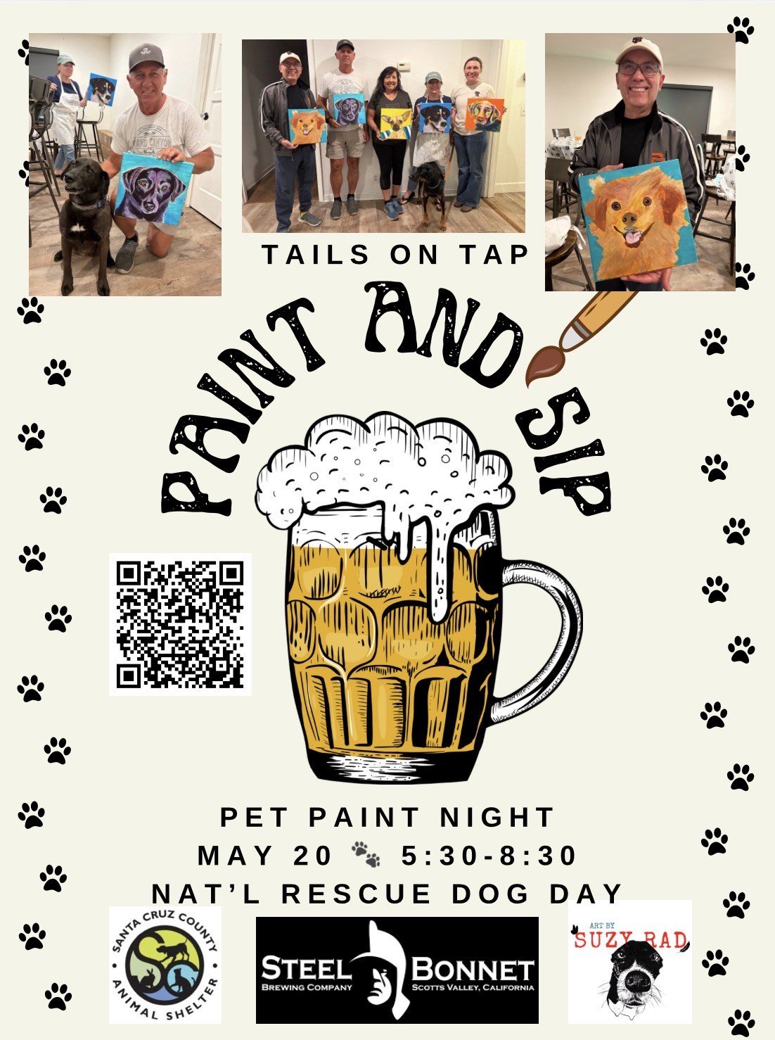 "Tails on Tap" - Paint your Pet w/ Suzy Rad