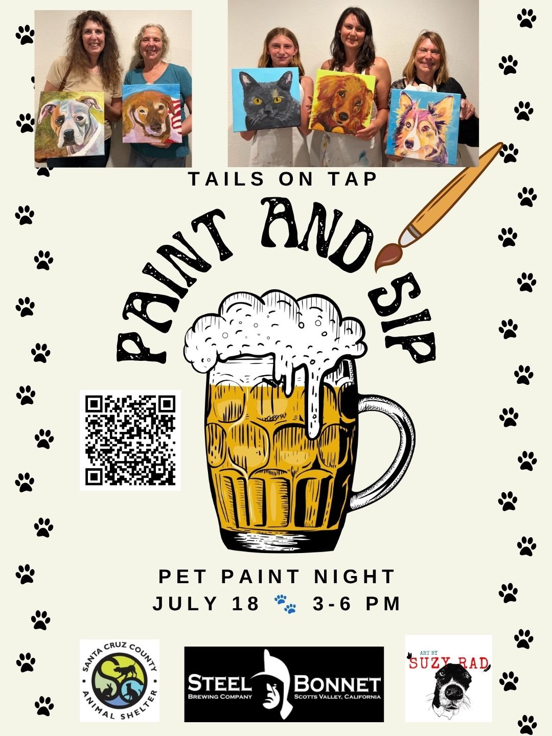 "Tails on Tap" - Paint your Pet w/ Suzy Rad