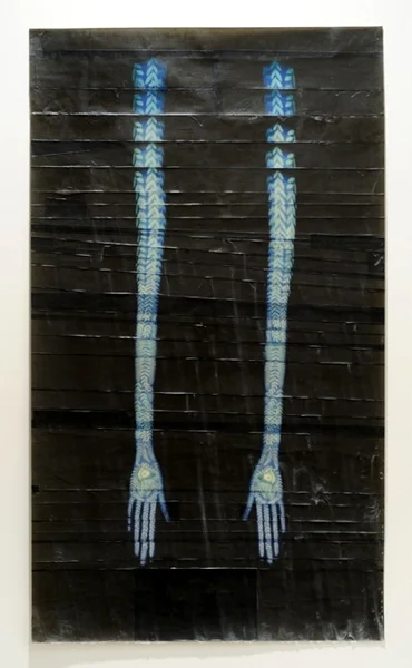 Valerie Hammond, "Touch," 2011 (pigment, color pencil, wax on paper)