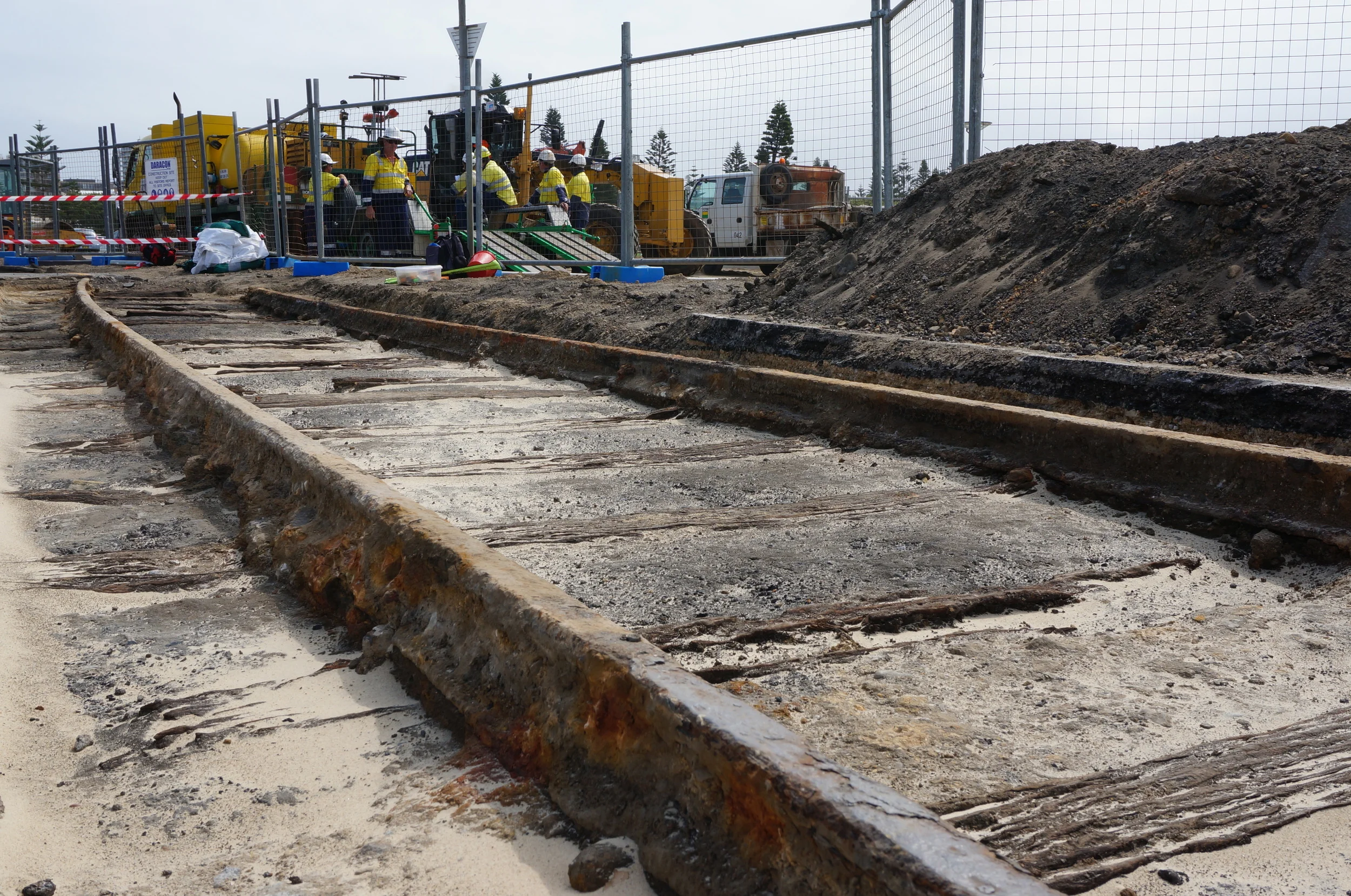 Uncovered train line