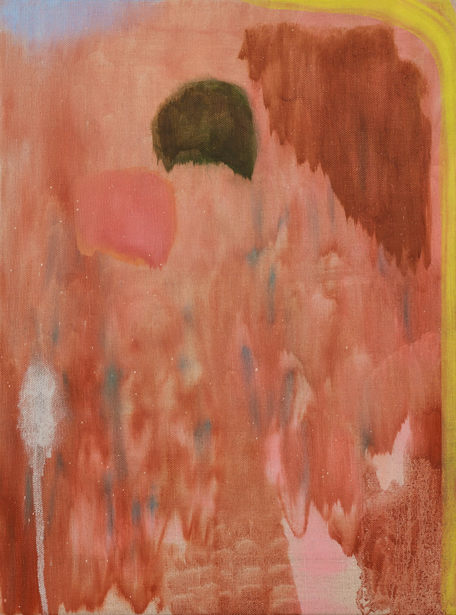 Otherworldly at the Egg&Dart, Thirroul, September 2019 Behind eyelids a Walk past the McDonalds, oil on linen 40.5cm x 30cm , 2019. Photography: Mim Sterling, 2019