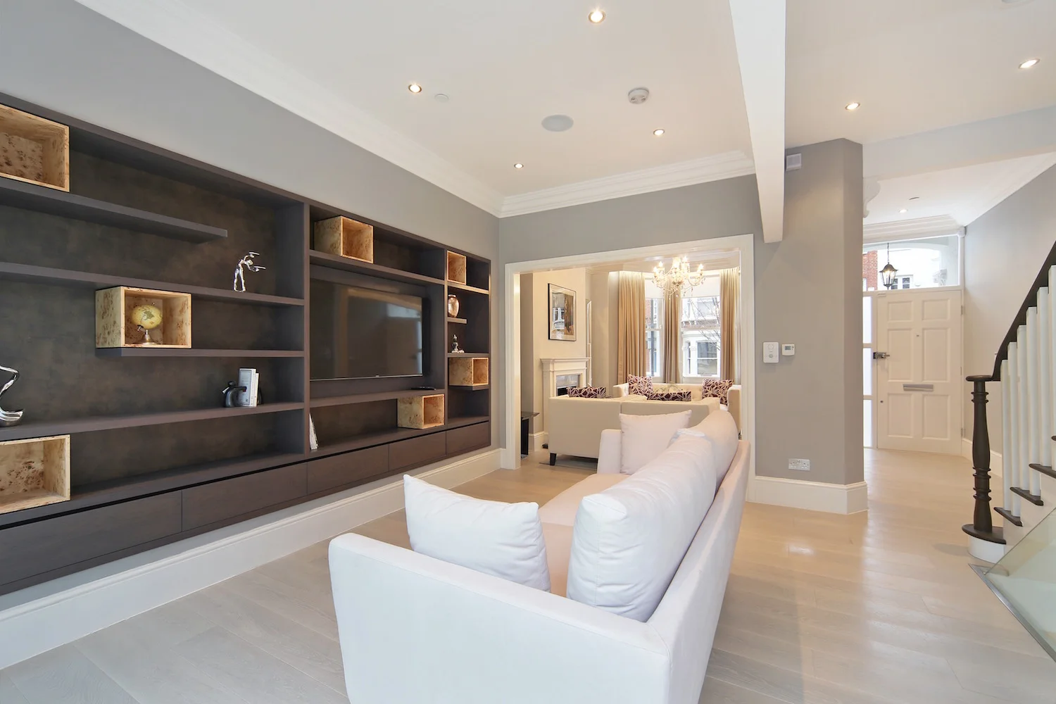 Walnut and poplar burr media wall.jpg