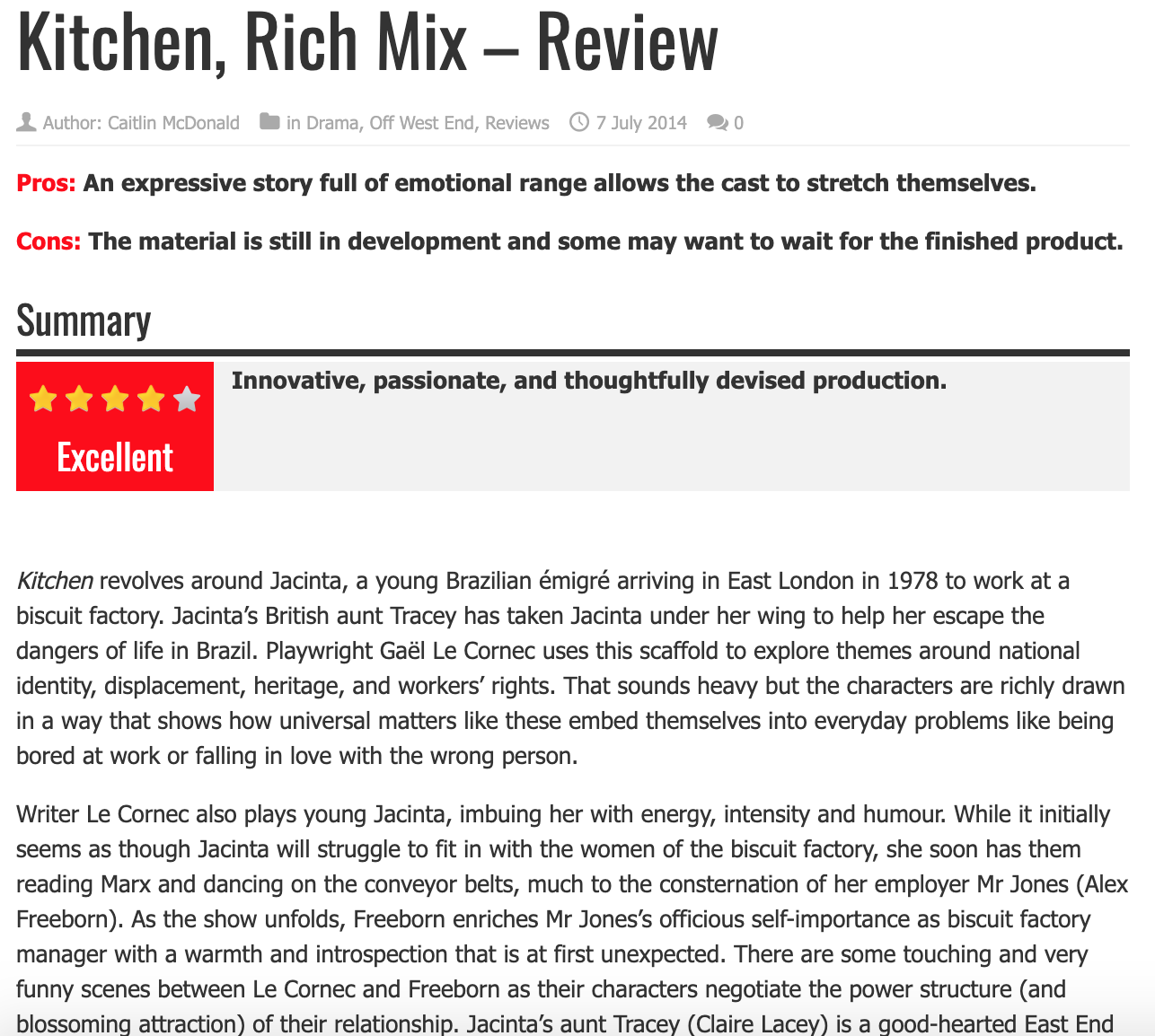 Review for "Kitchen"
