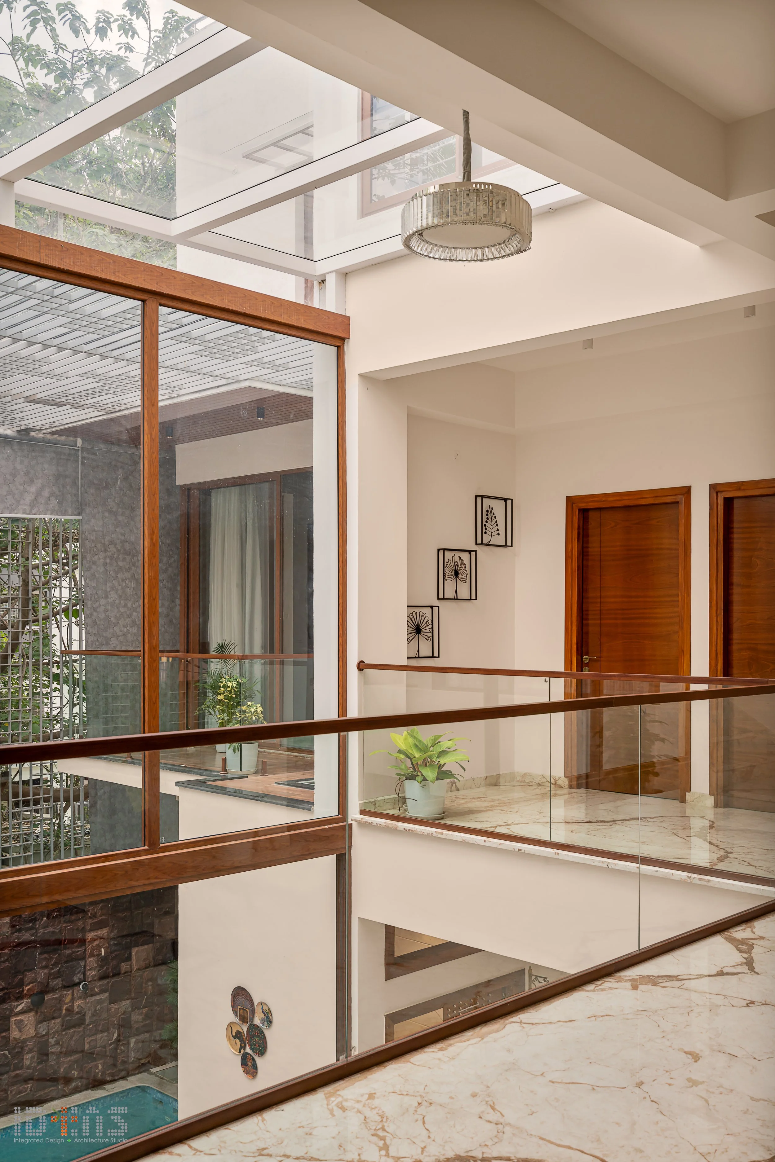 Stairwell under the skylight