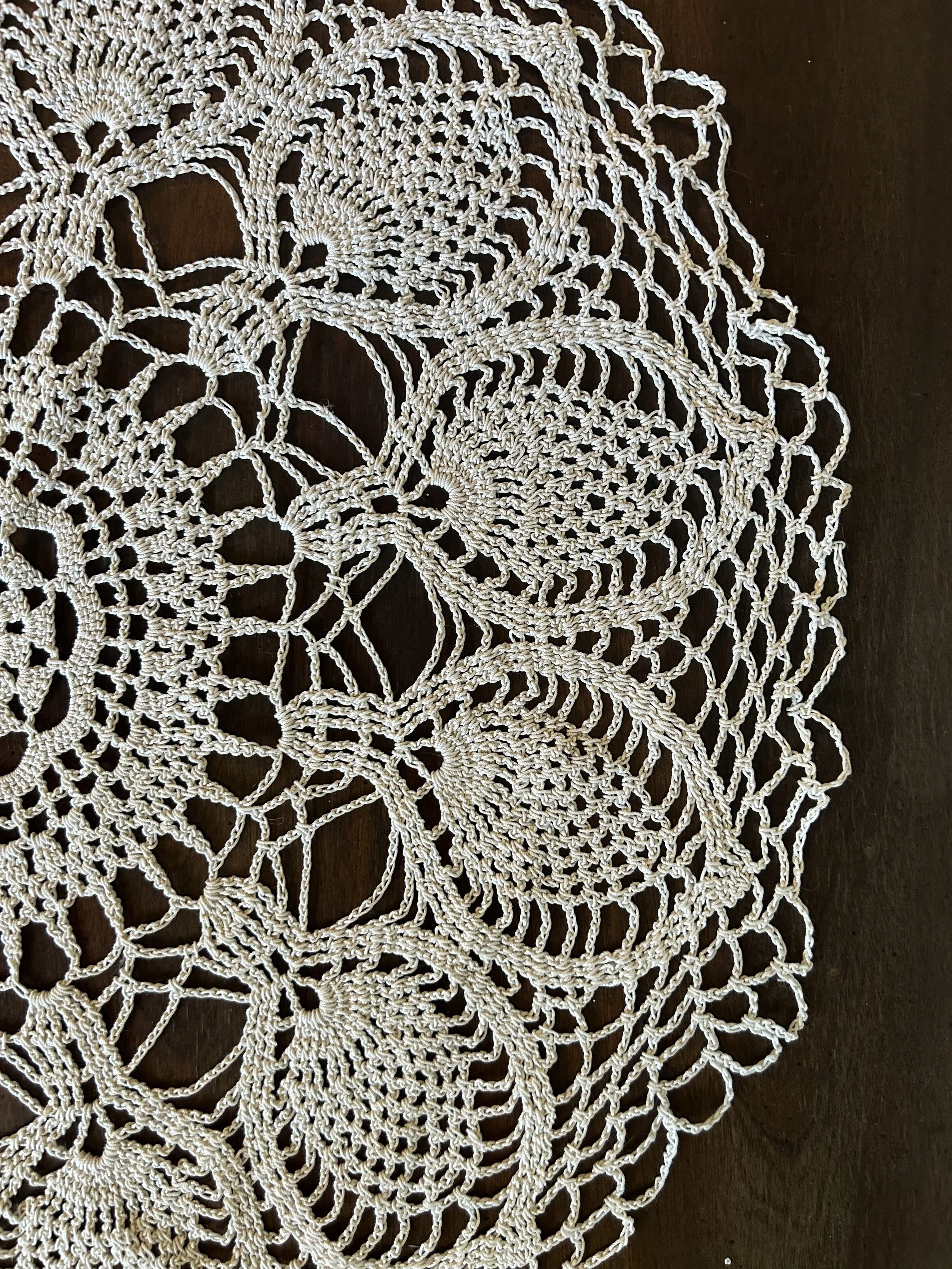 Pineapple Motif - 15.5" Lace Doily
