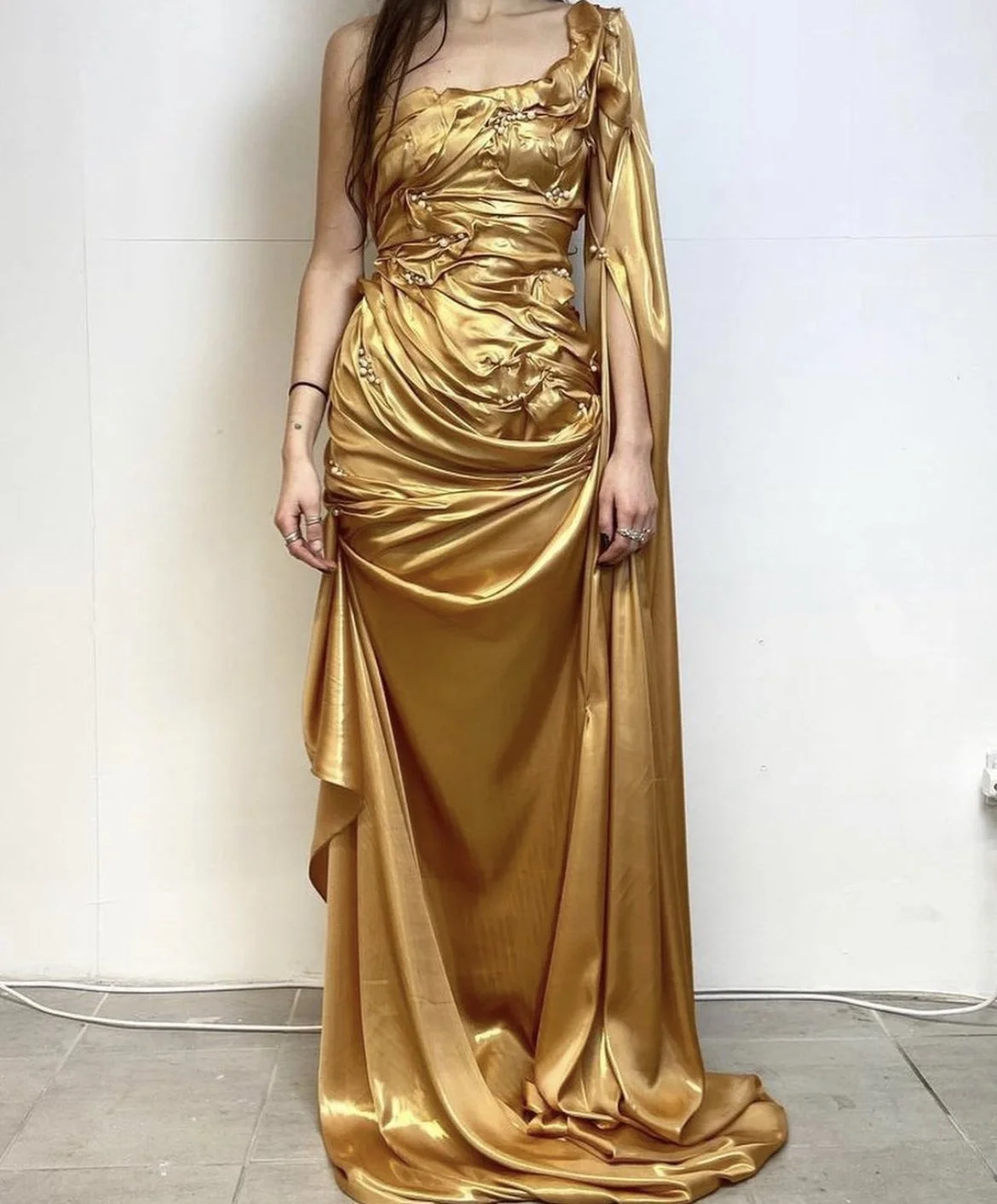 maya jama gold dress Maya Jama looks incredible in gold mini dress as she flashes her legs just weeks ahead of Love Island All Stars