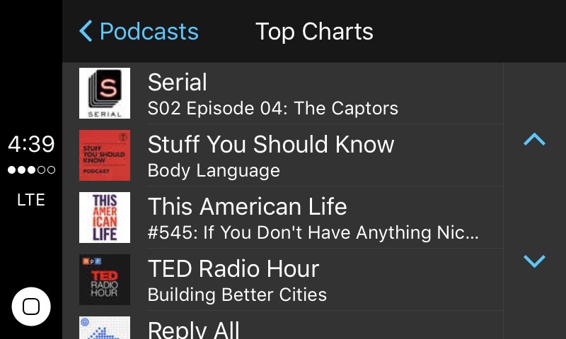 This is how Apple's "Podcasts" app looks 