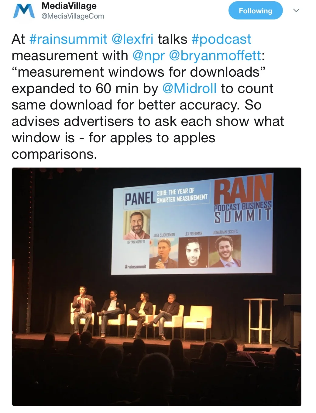 MediaVillage_on_Twitter___At__rainsummit__lexfri_talks__podcast_measurement_with__npr__bryanmoffett__“measurement_windows_for_downloads”_expanded_to_60_min_by__Midroll_to_count_same_download_for_better_accuracy__So_advises_advertisers_to_as.jpg