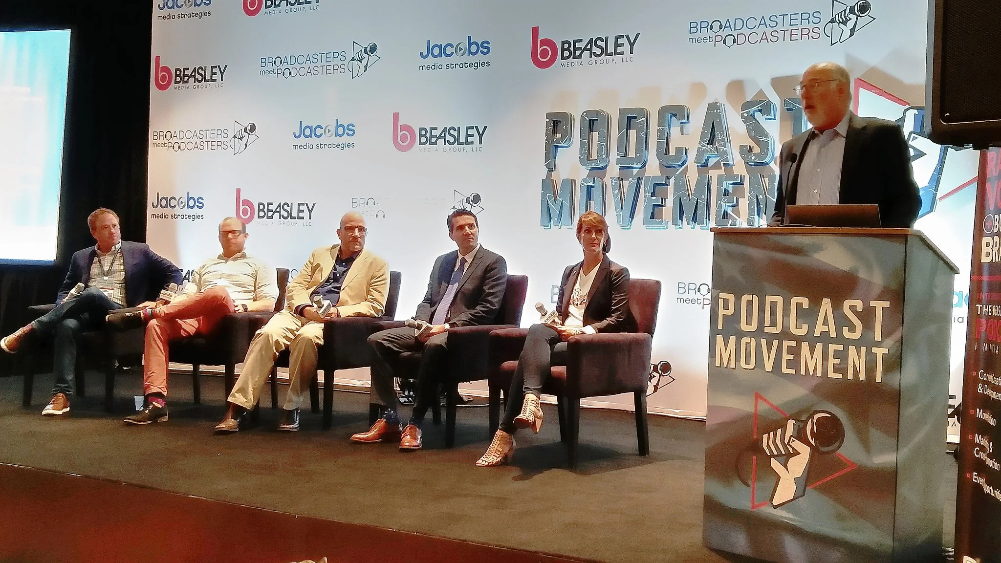 Rob McCracken/Scripps, Will Mayo/Spoken Layer, Bob Kernen/Jacapps, Justin Chase/Beasley, Meg Goldthwaite/NPR, Steve Goldstein/Amplifi-Moderator
