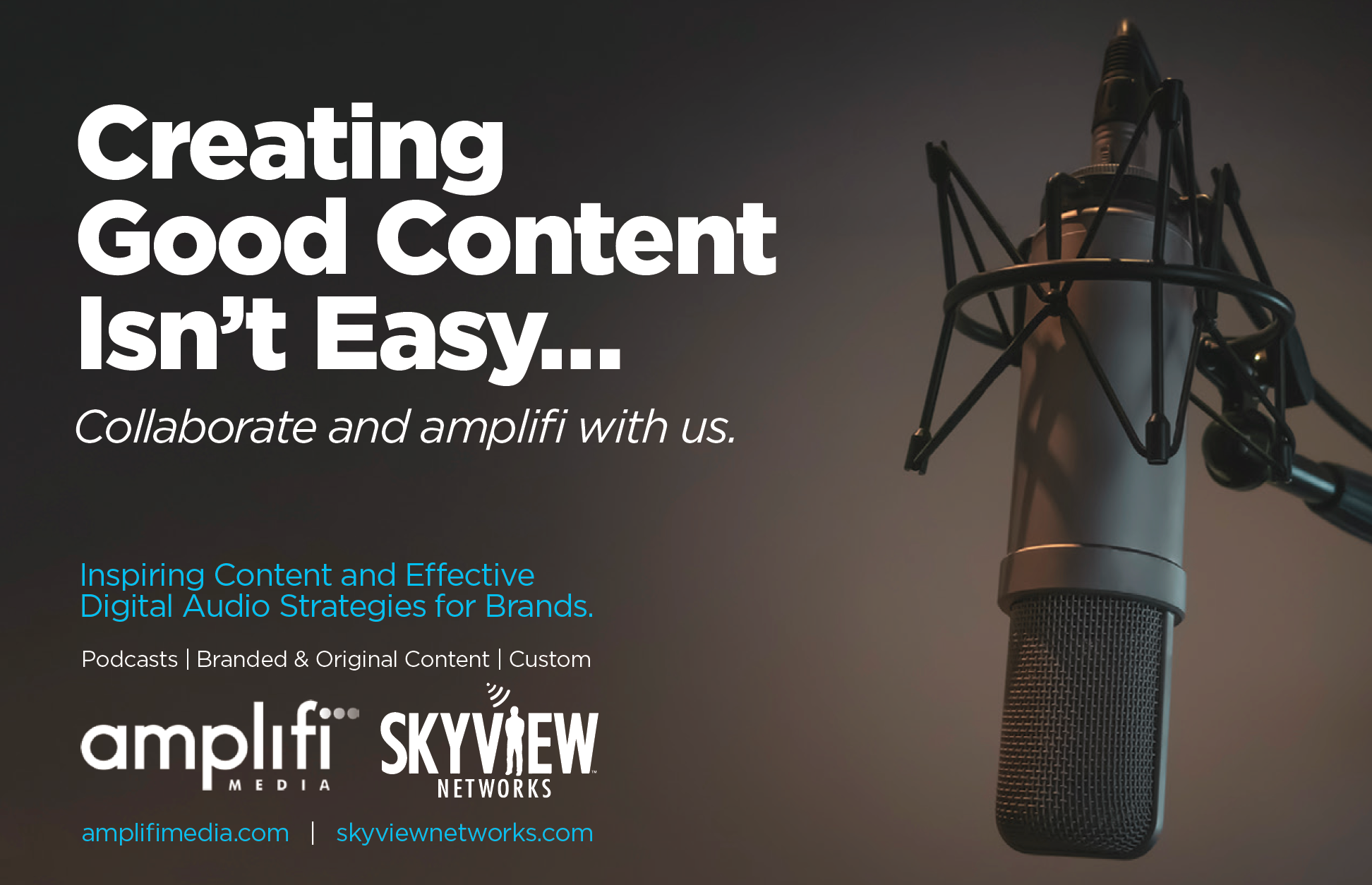 Amplifi creates original branded content in partnership with Skyview Networks