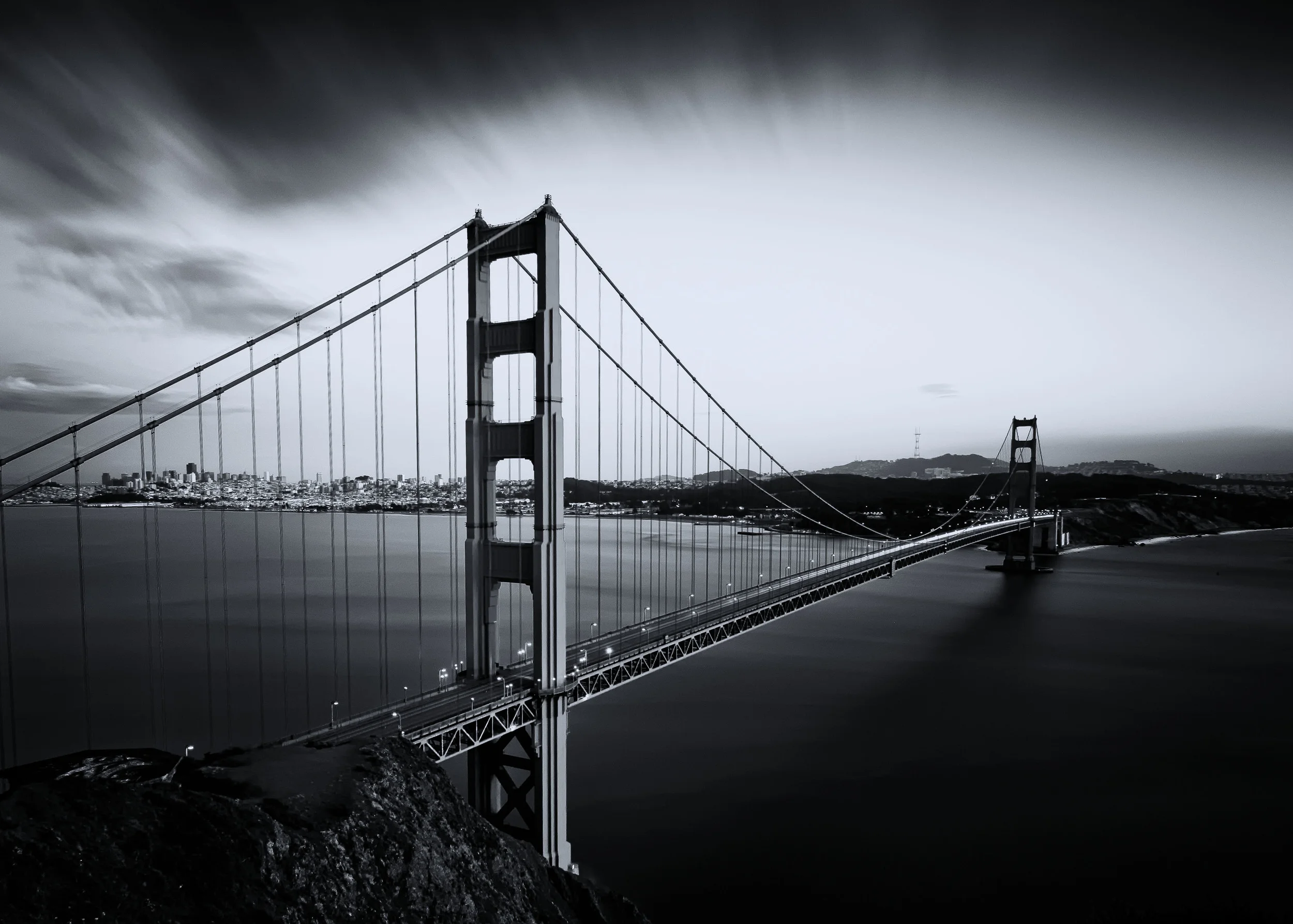 Golden Gate Bridge At Sunset