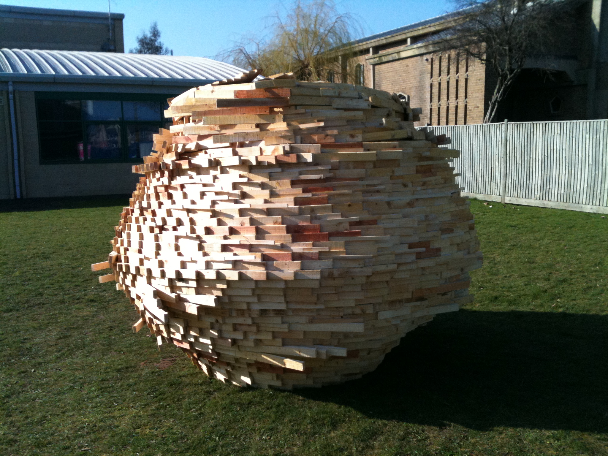 Bait Ball, 2011/wooden sculpture