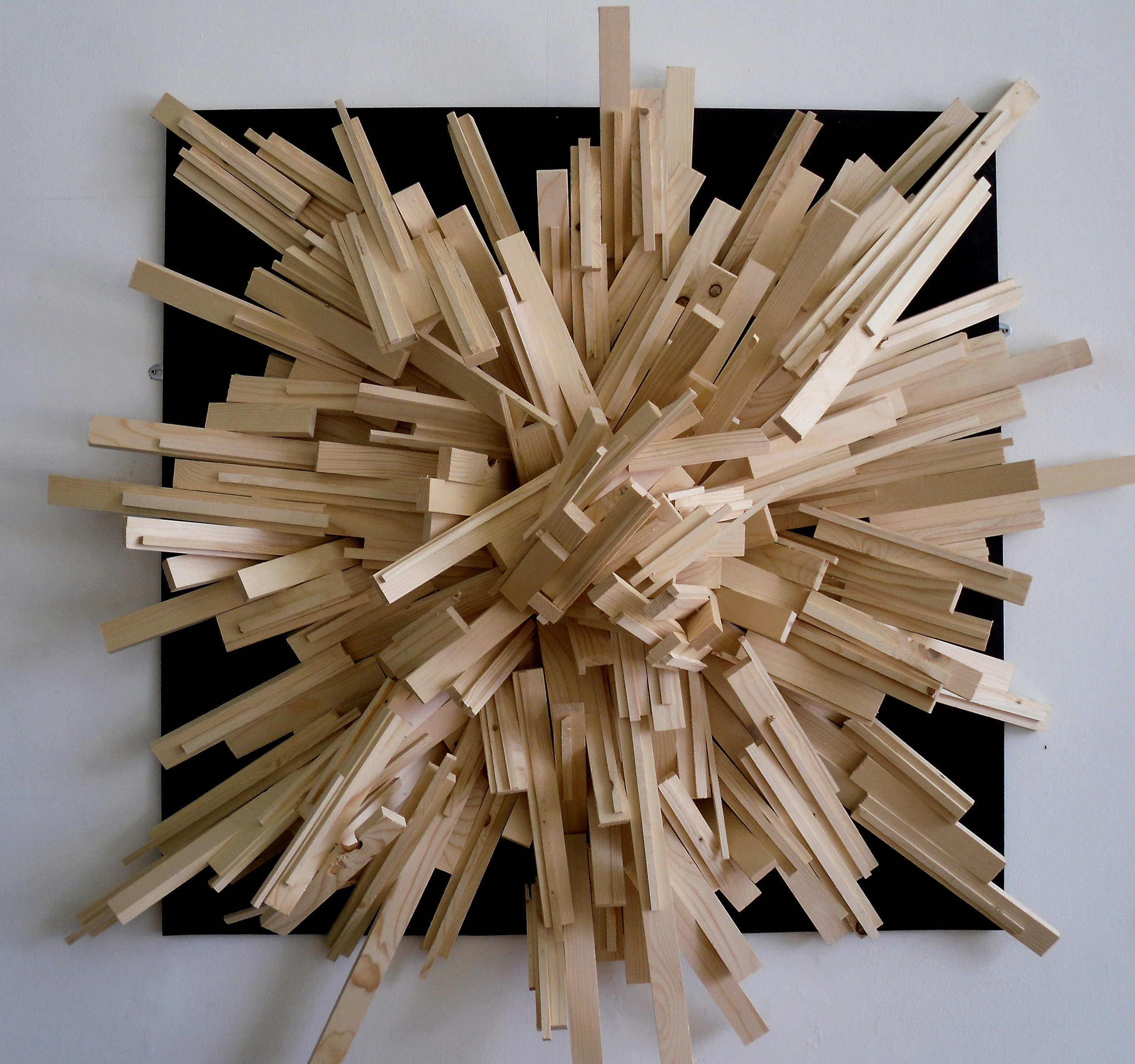 Burst Series, 1 of 4 /2012, wooden Relief