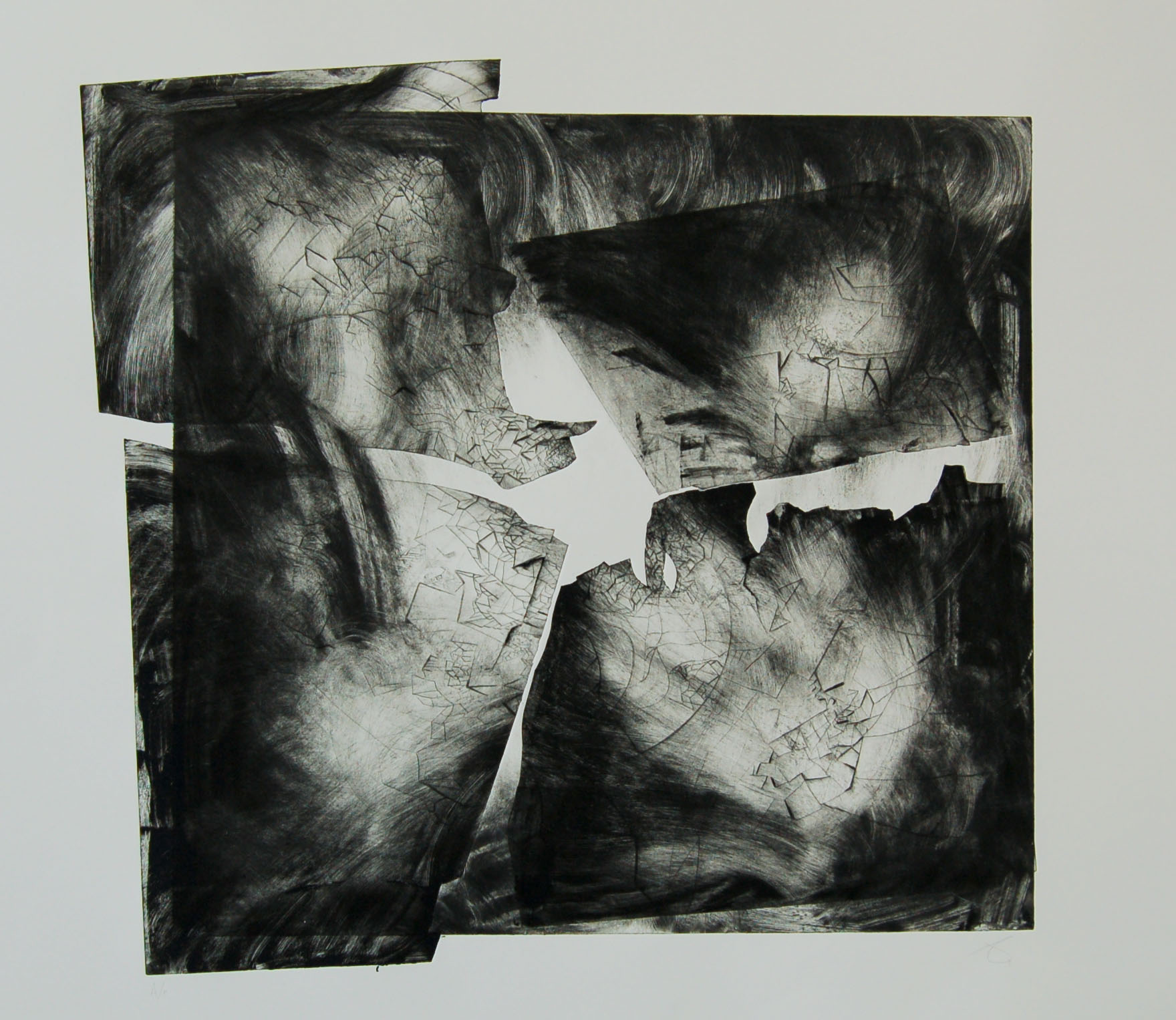 Liminal print/2010, dry point on paper