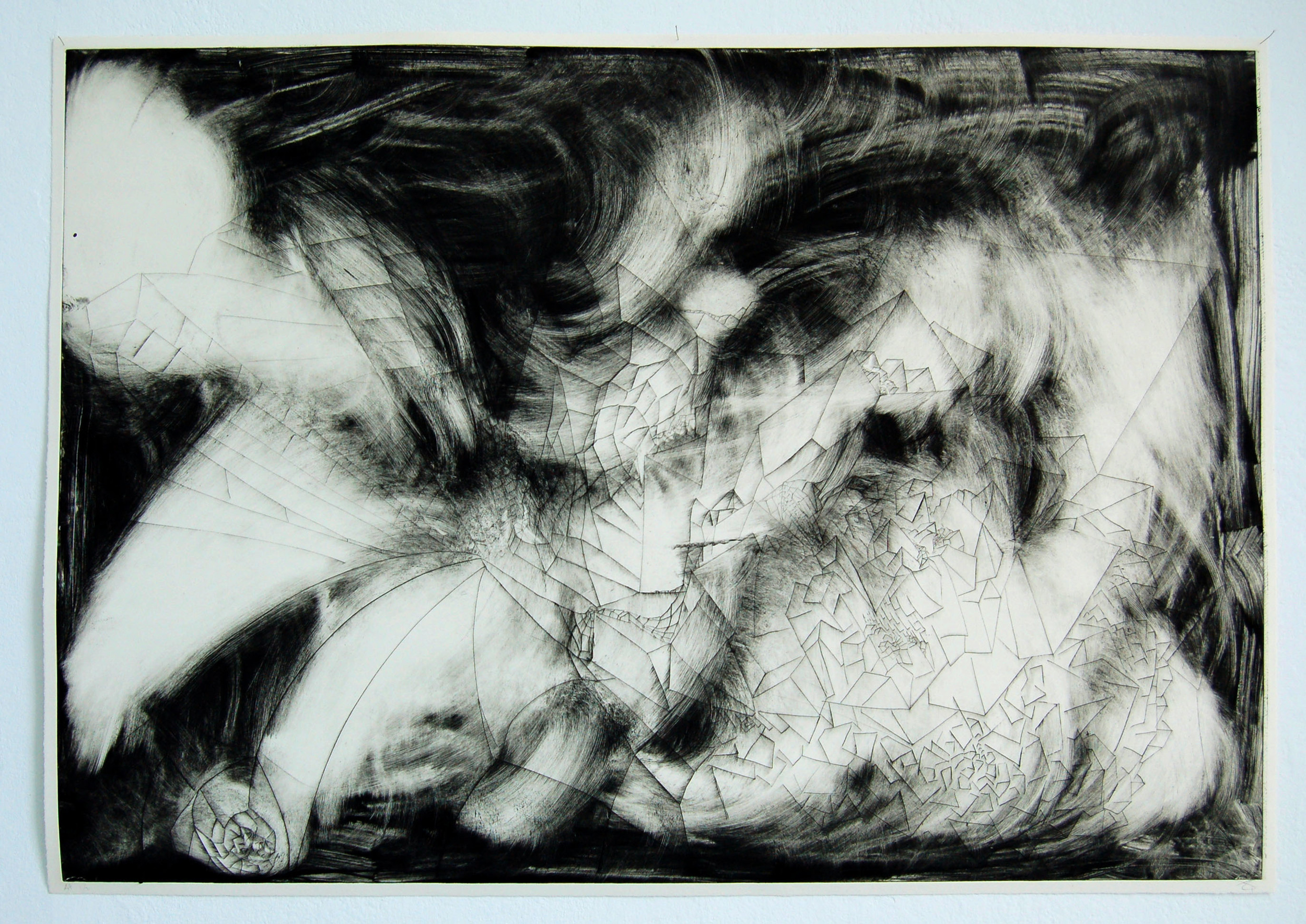 Liminal Print 2010, dry point on paper