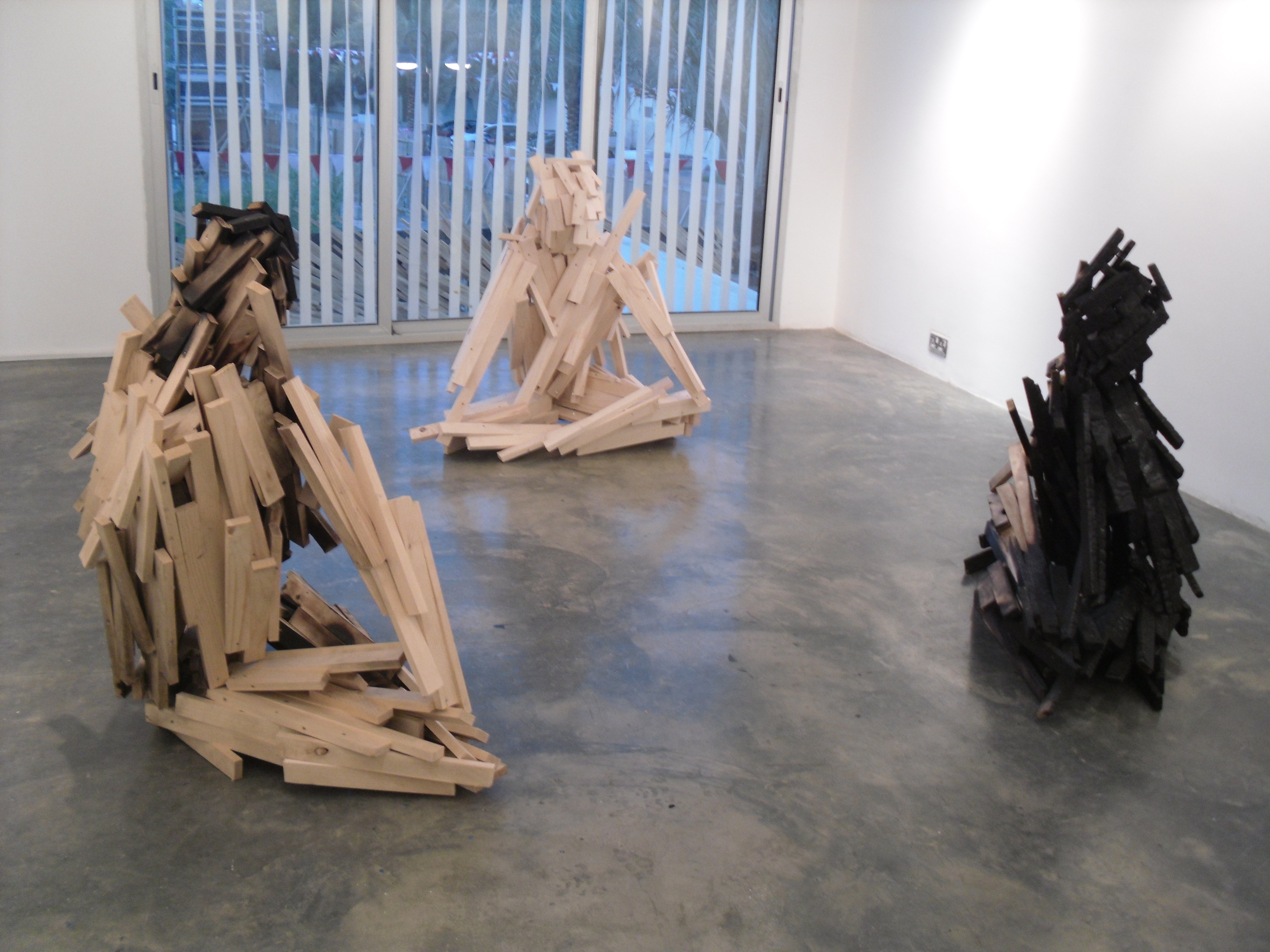 Exhibition view of Alan Goulbourne’s solo show at Al Riwaq Art Space: The Furies, 2012.