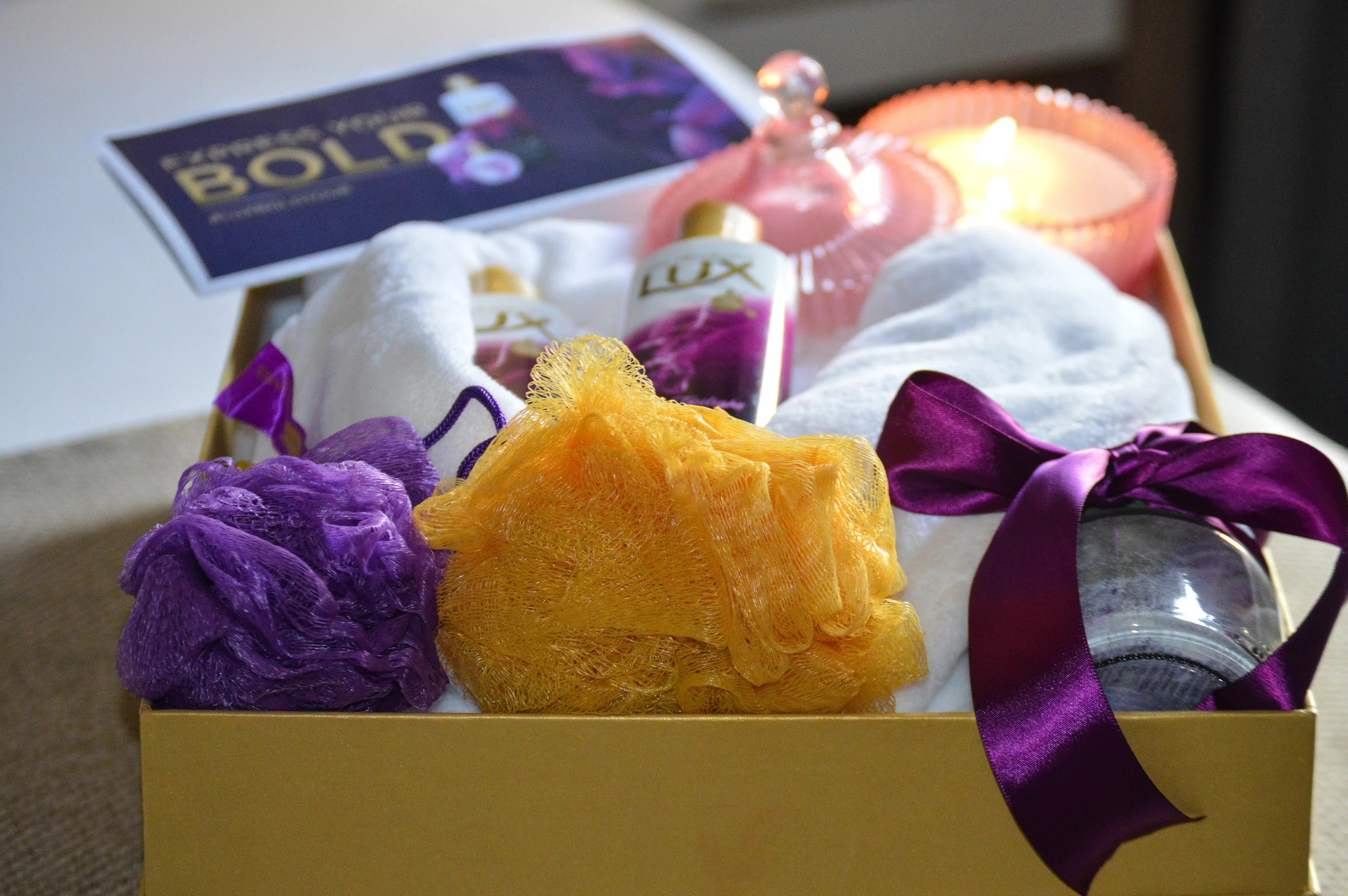 Pamper gift in my hotel room