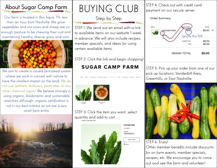 Page 2 of our buying club pamphlet