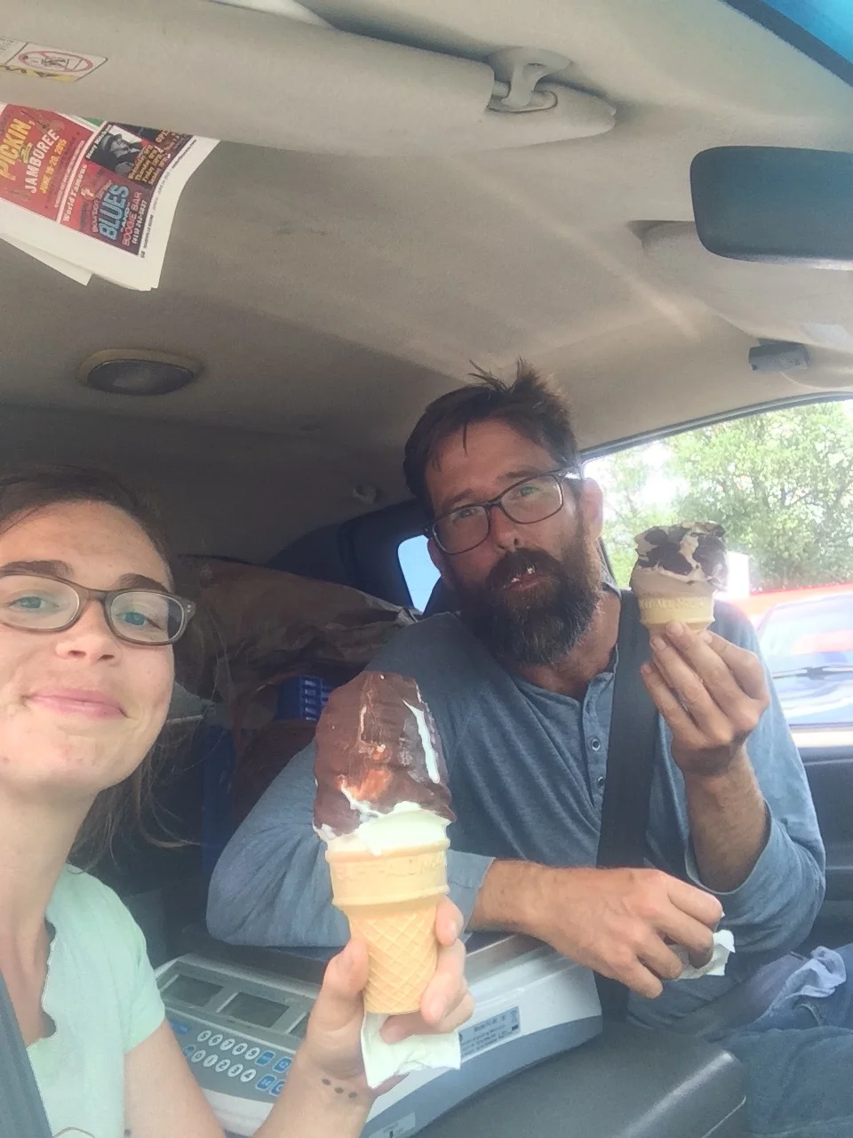 Well deserved dipped cone from bobby's dairy dip after market! 