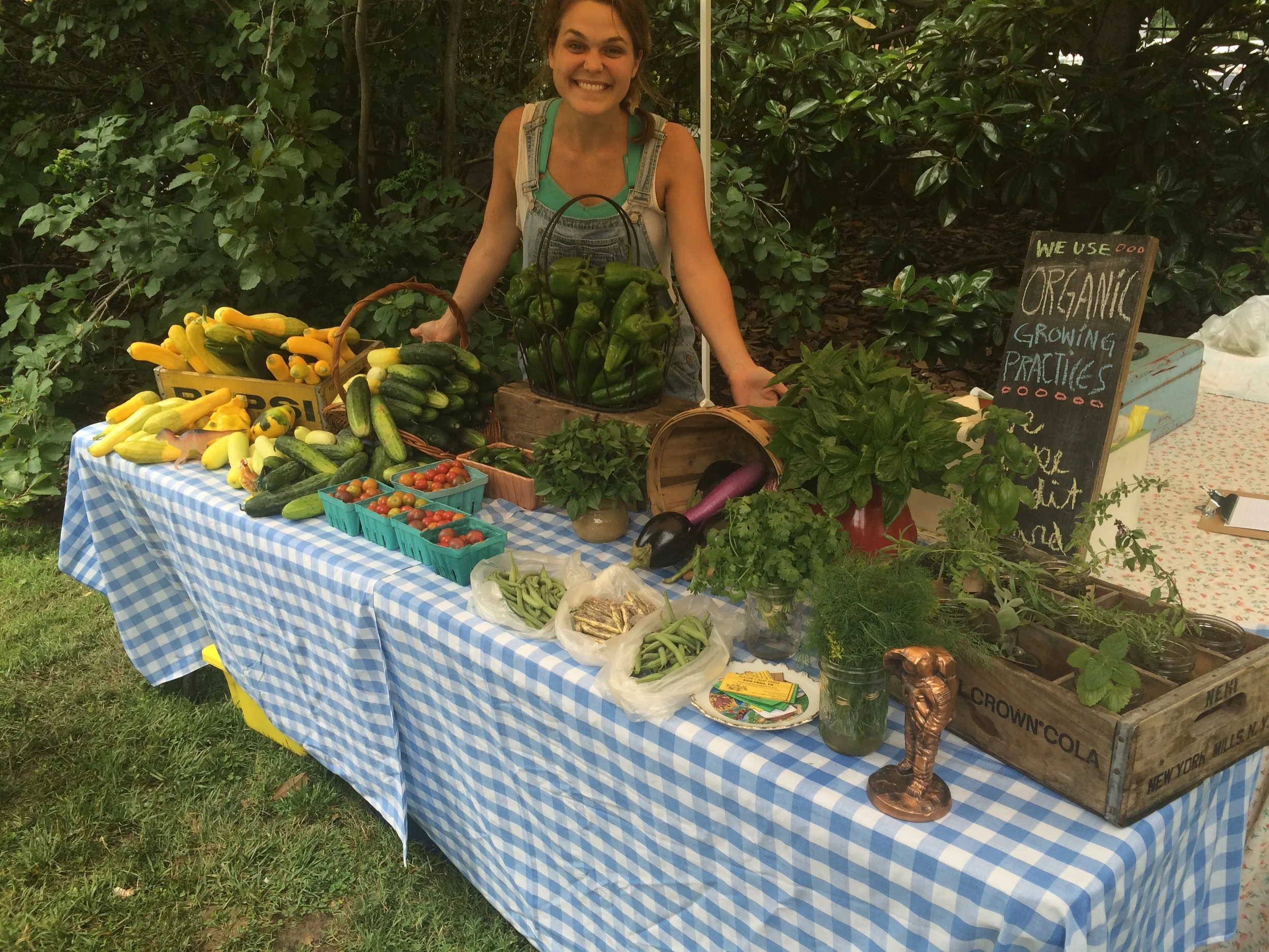 Cousin Sarah at the market! 