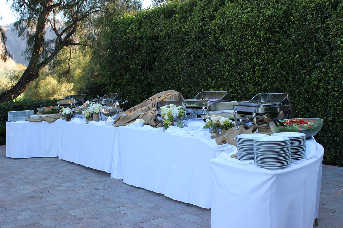 Elegant buffet table