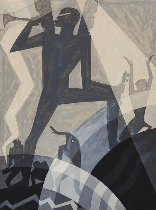 Aaron Douglas, The Judgment Day , 1927, gouache on paper. Walter O. Evans Collection.